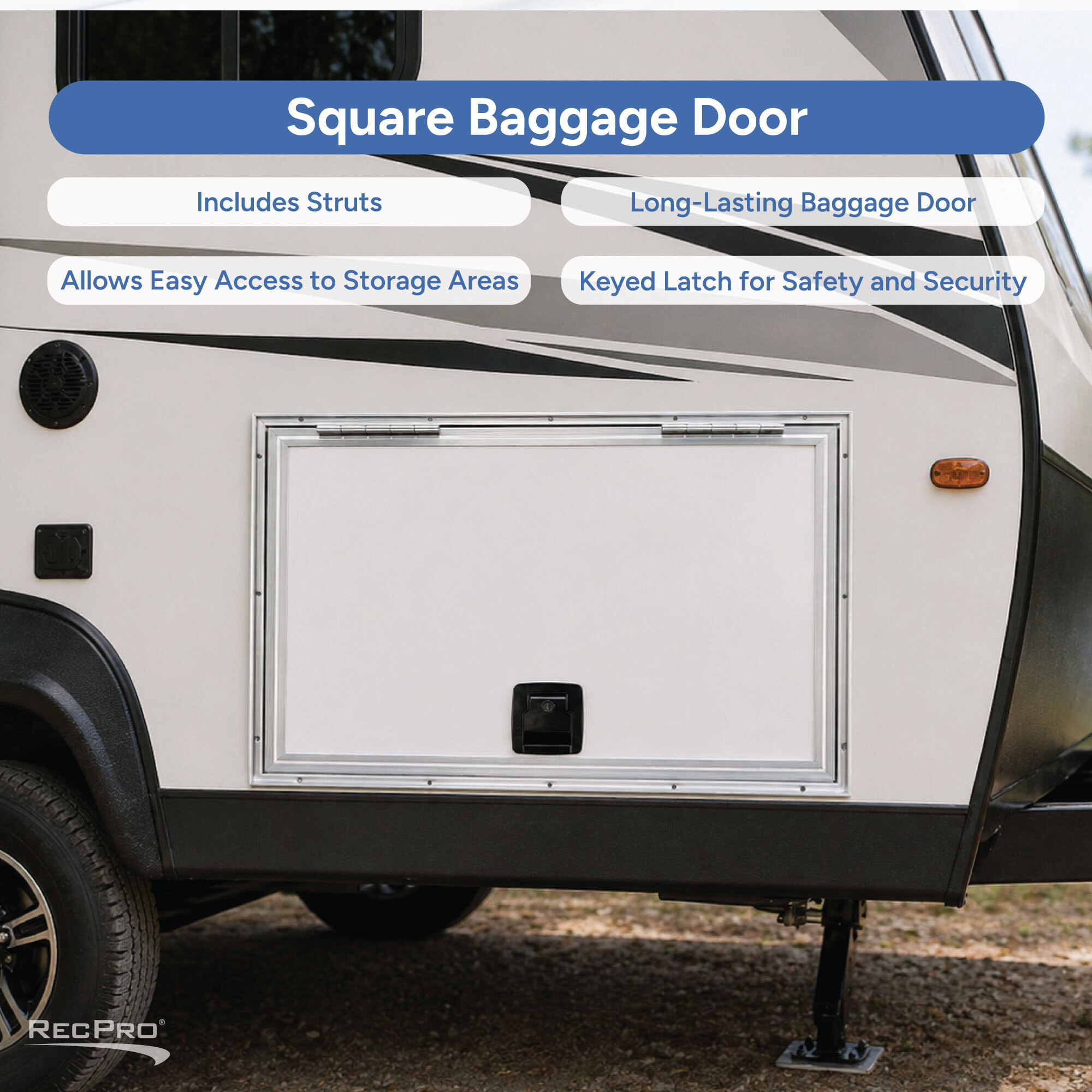 Includes Struts, Long-Lasting, Easy Access, Keyed Latch
