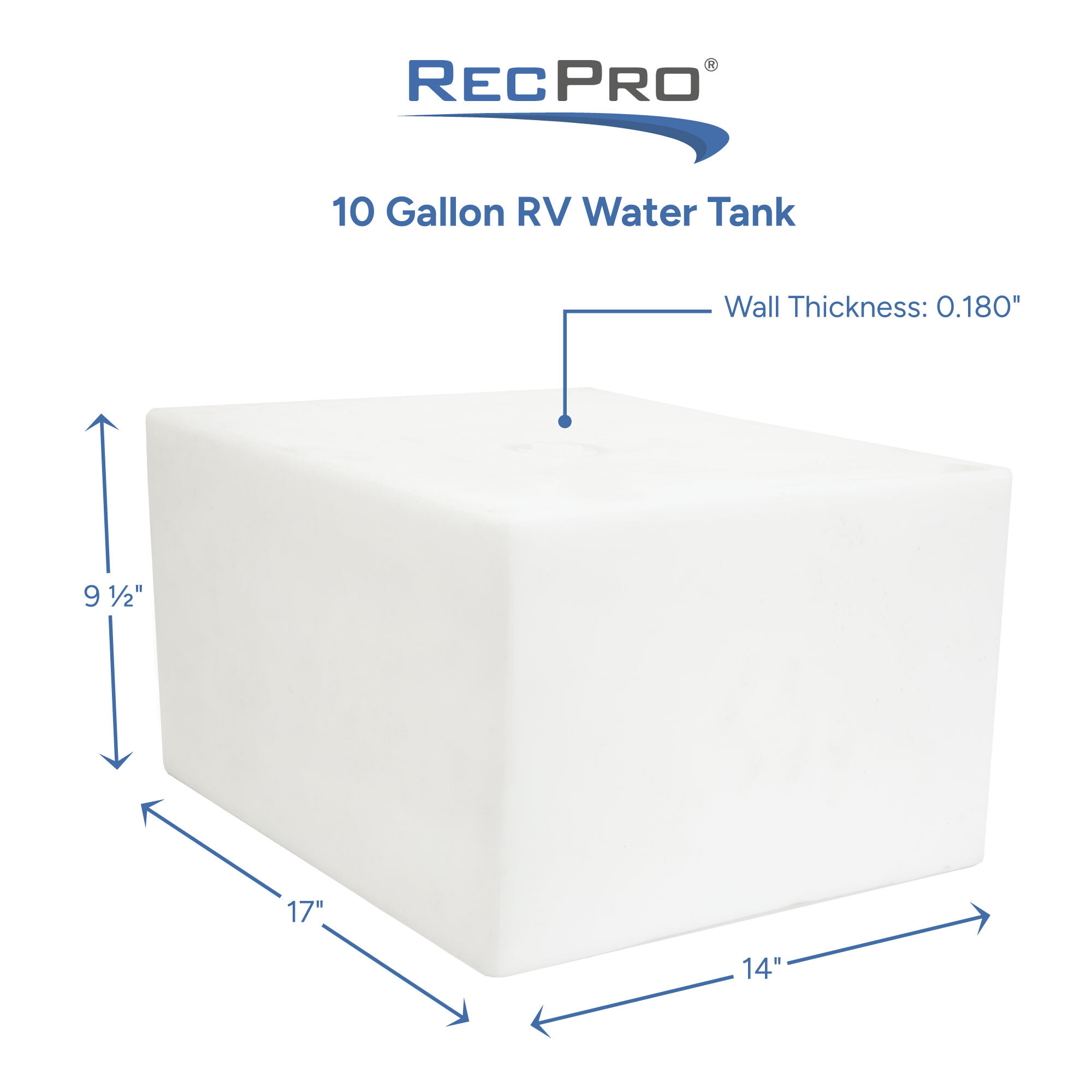 10 Gallon RV Water Tank Measurements 