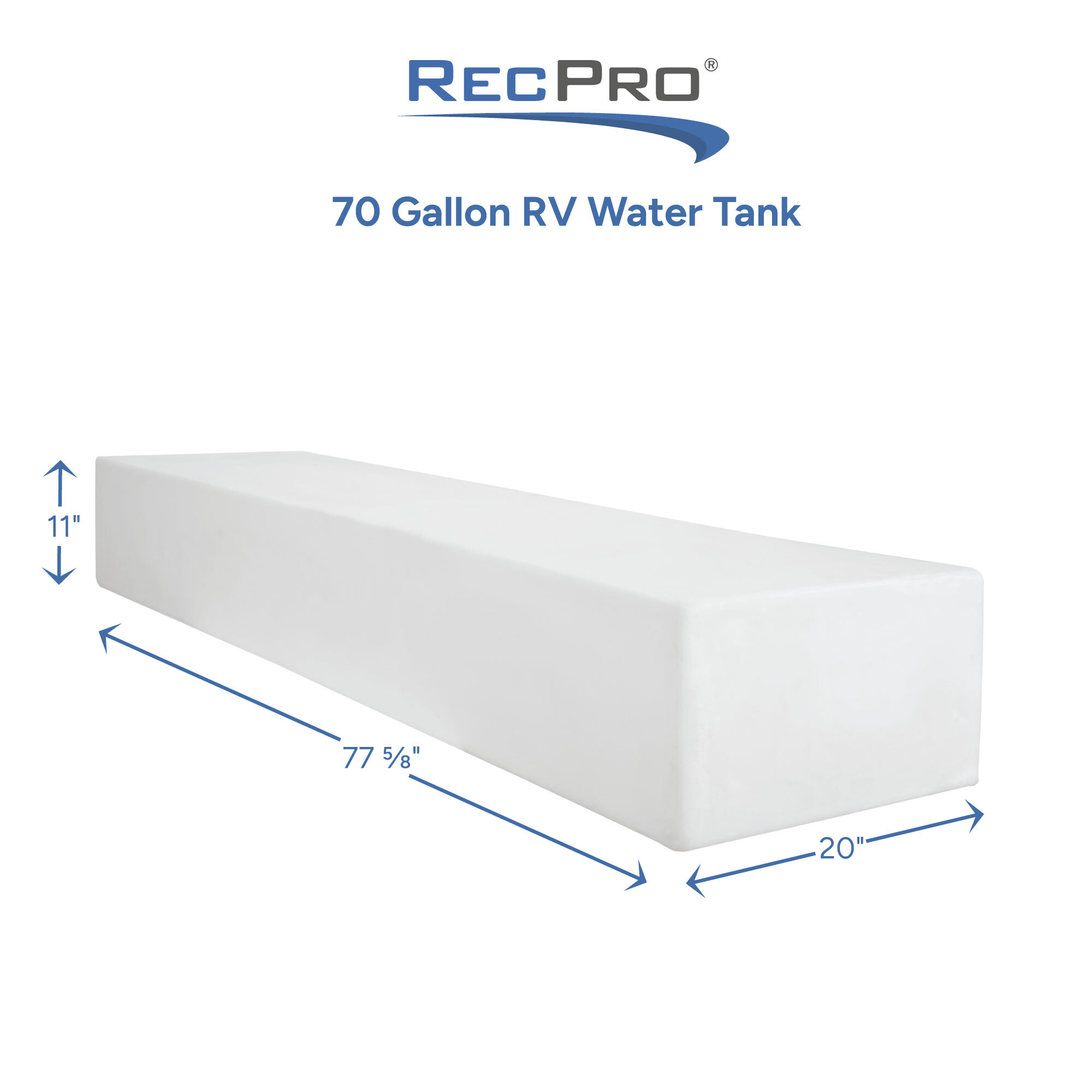 70 Gallon RV Water Tank Measurements 