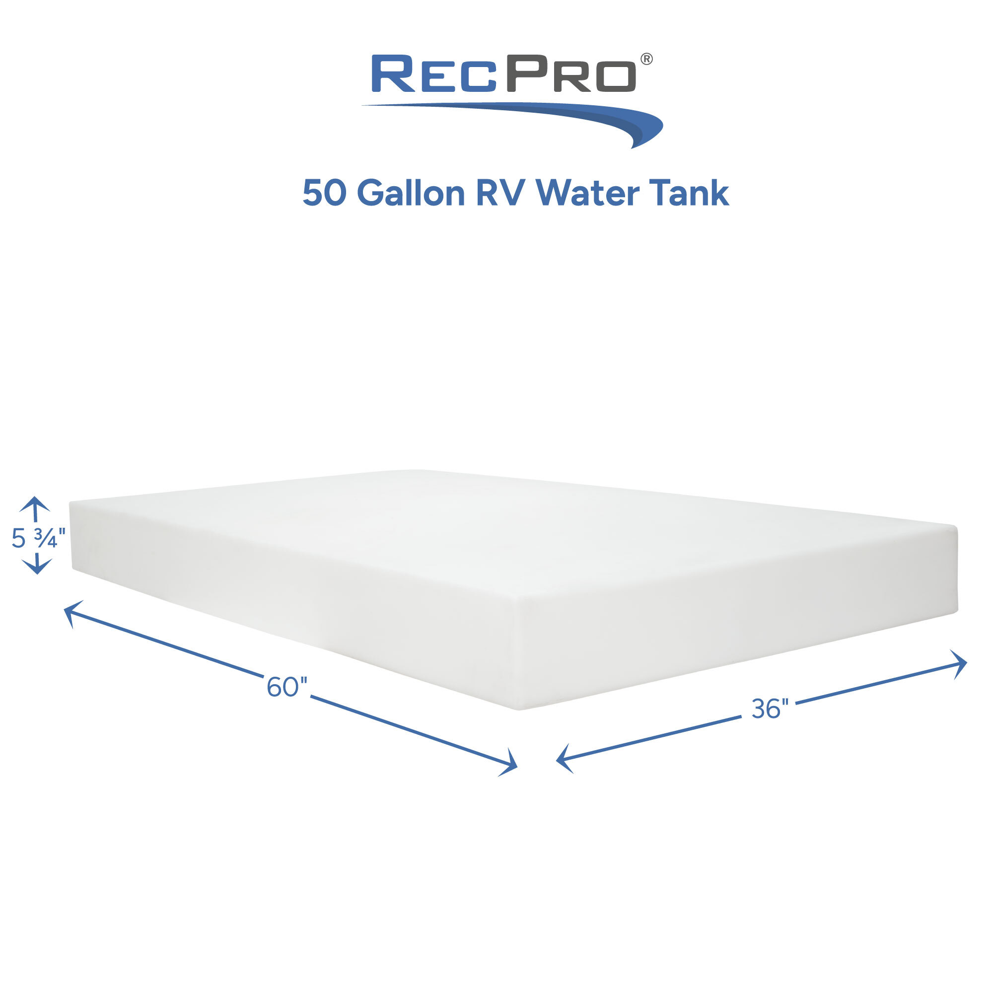 50 Gallon RV Water Tank Measurements 