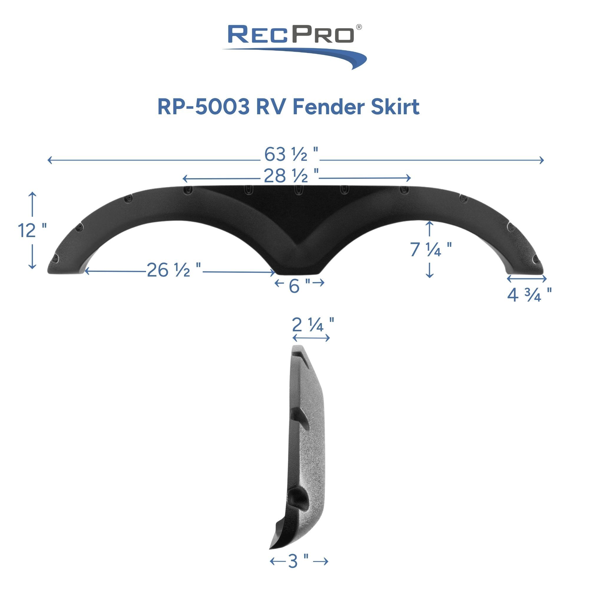 RP-5003 RV Fender Skirt Measurements RP-5003 RV Fender Skirt Measurements