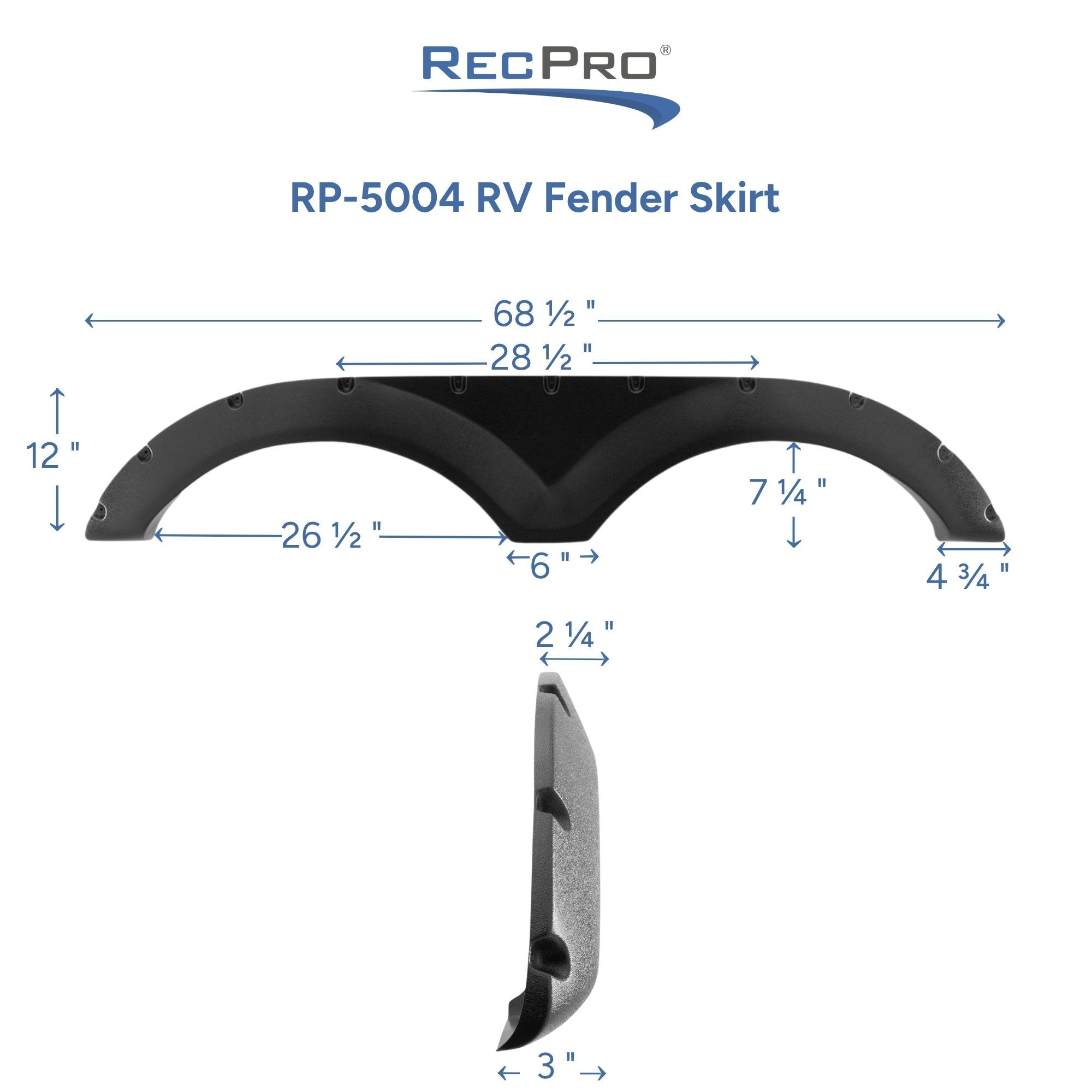 RP-5004 RV Fender Skirt Measurements RP-5004 RV Fender Skirt Measurements