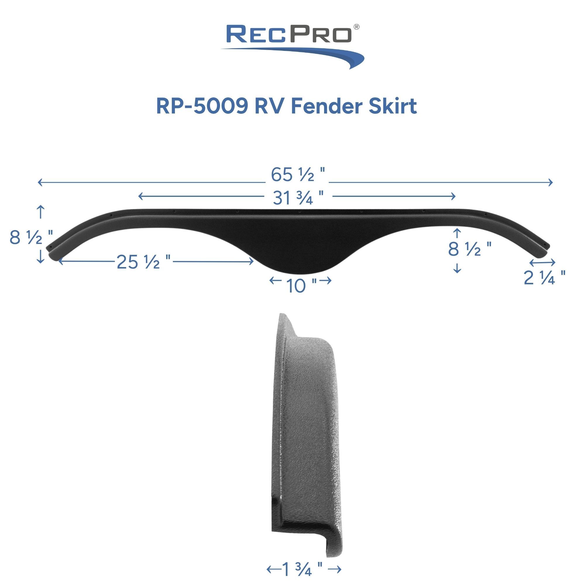 RP-5009 RV Fender Skirt Measurements RP-5009 RV Fender Skirt Measurements