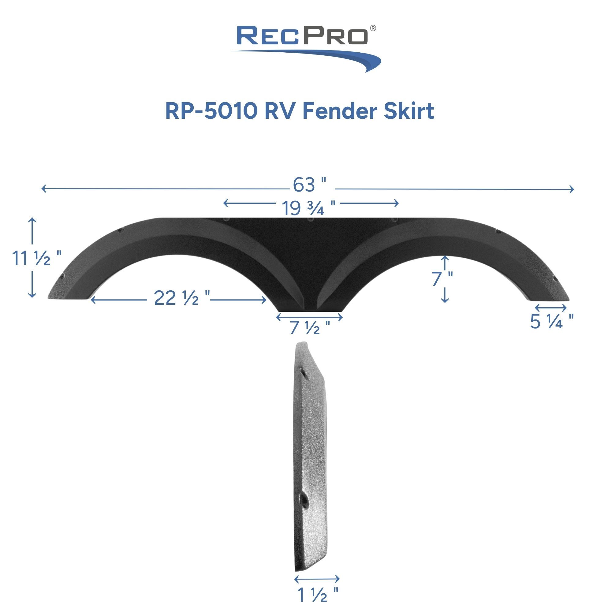 RP-5010 RV Fender Skirt Measurements RP-5010 RV Fender Skirt Measurements