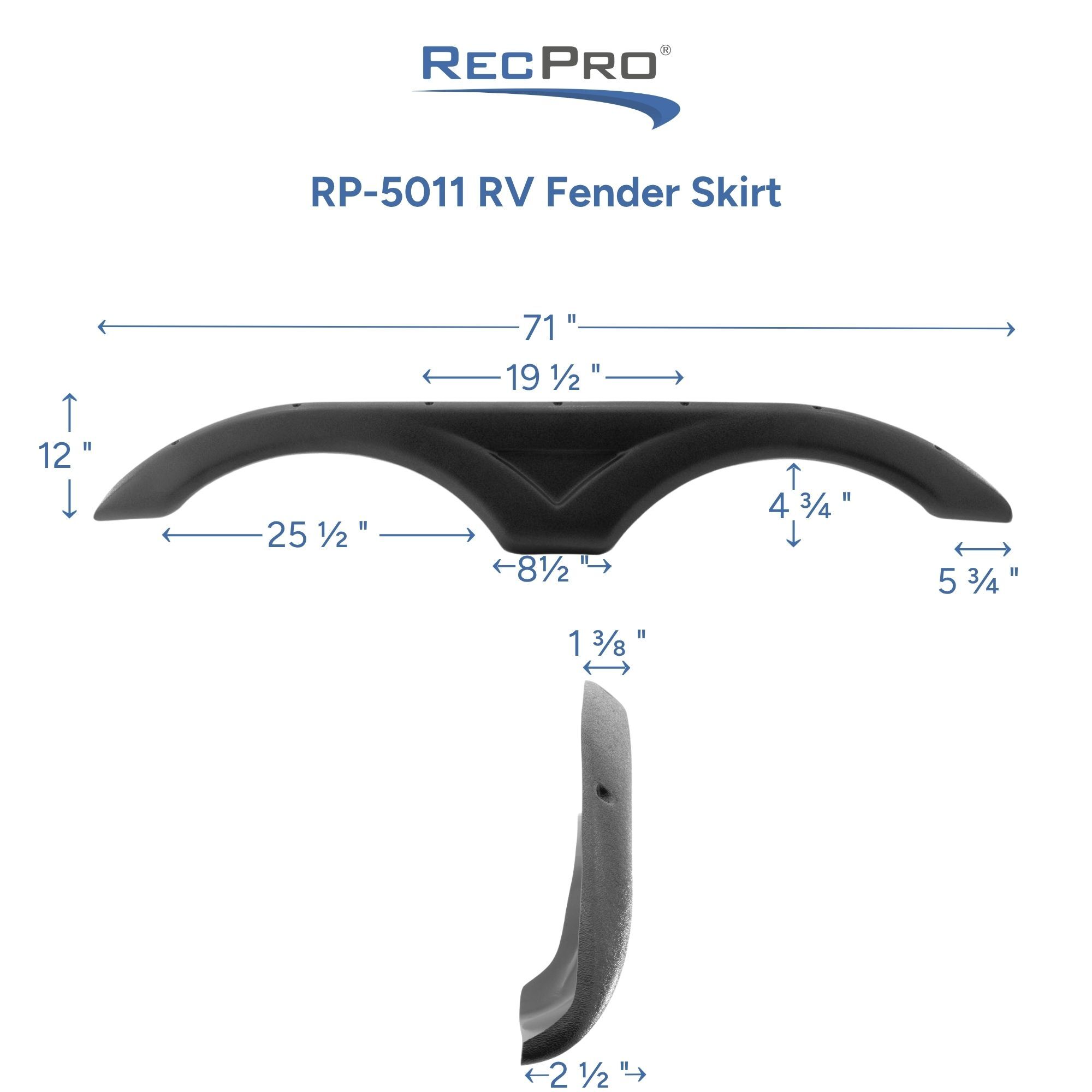 RP-5011 RV Fender Skirt Measurements RP-5011 RV Fender Skirt Measurements