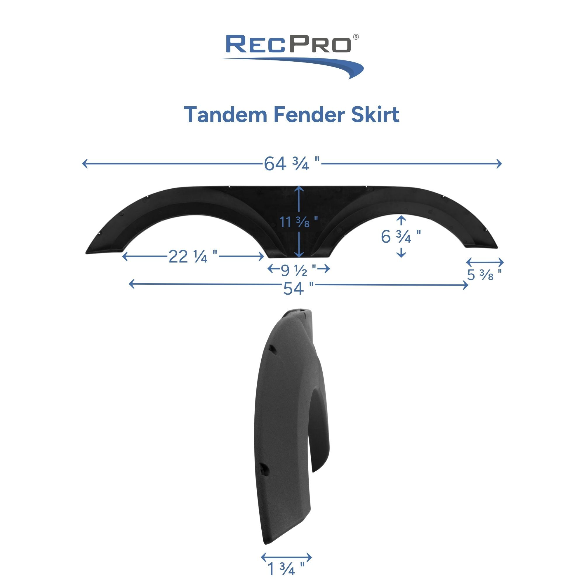 Tandem Fender Skirt Measurements Tandem Fender Skirt Measurements