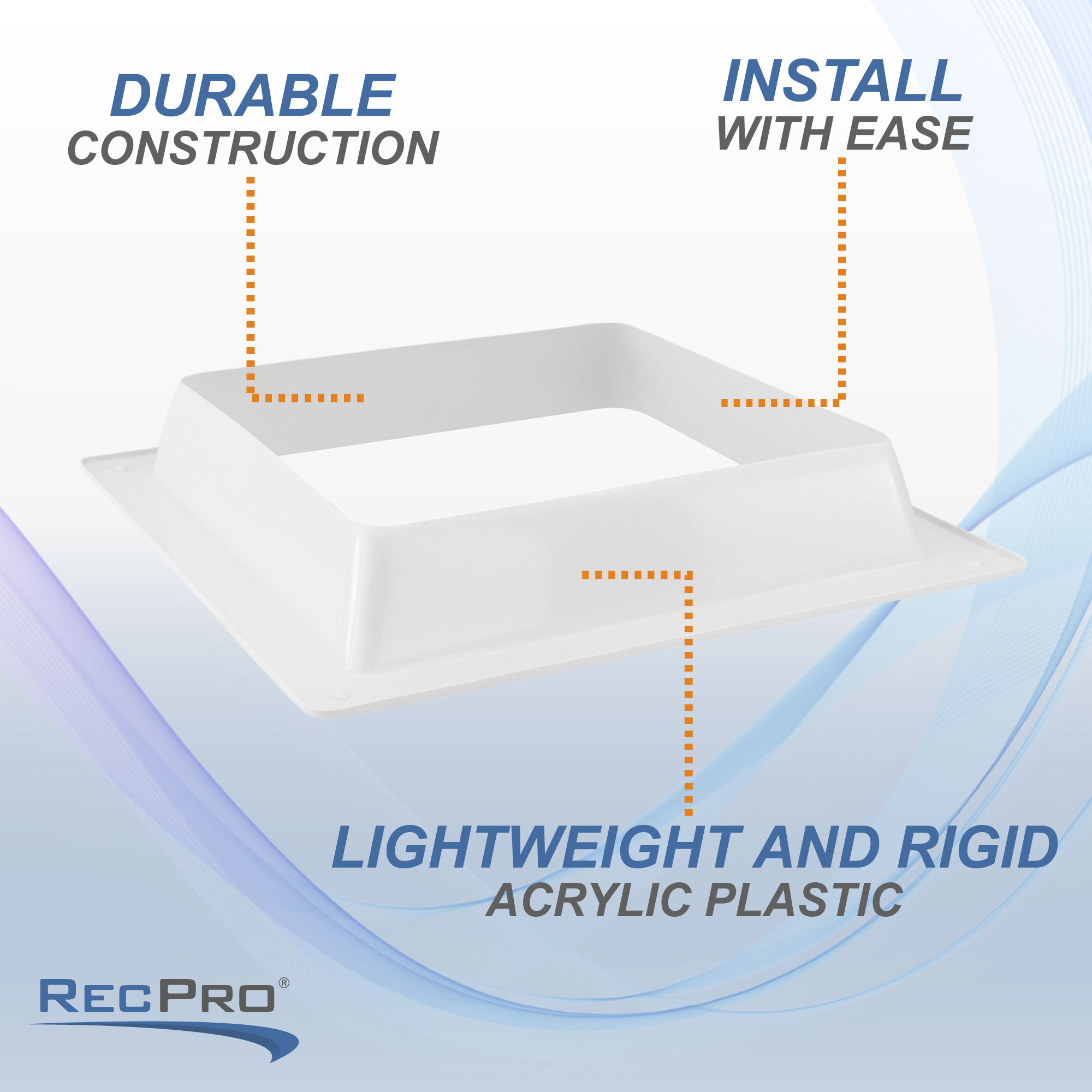 Newmar RV Skylight Garnish 14 x 22 Clear 74924