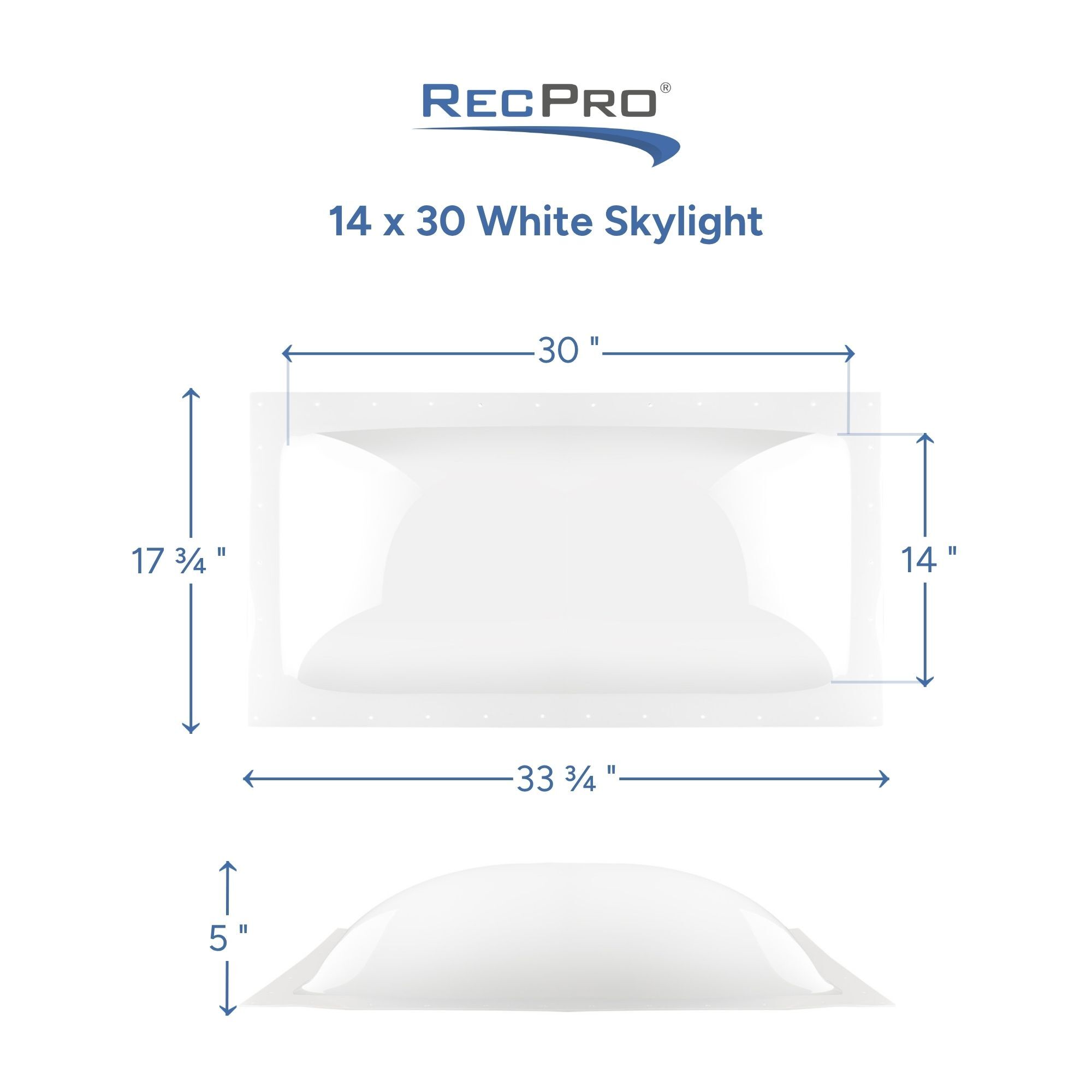 14 x 30White Skylight Measurements 14 x 30White Skylight Measurements