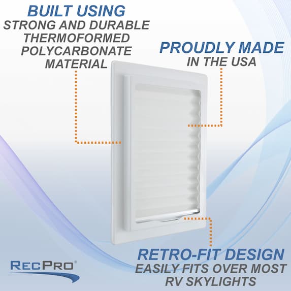 strong and durable thermoformed polycarbonate material, proudly made in USA, Retro-fit design