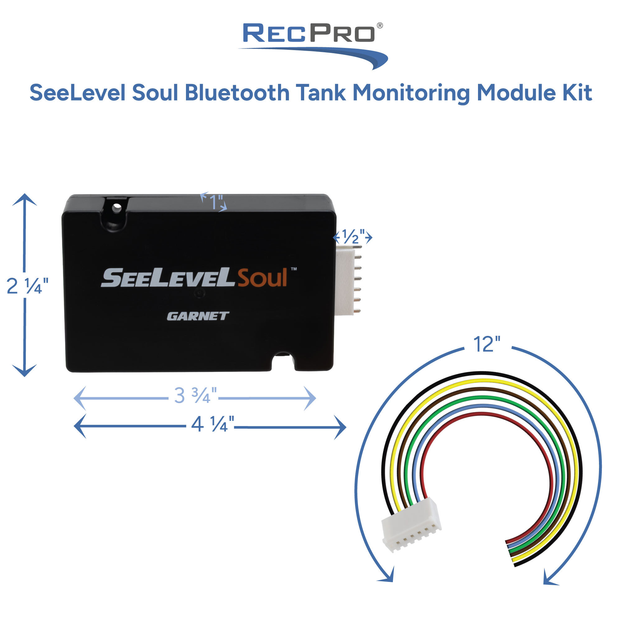 SeeLevel Soul Bluetooth Tank Monitoring Module Kit Measurements SeeLevel Soul Bluetooth Tank Monitoring Module Kit Measurements