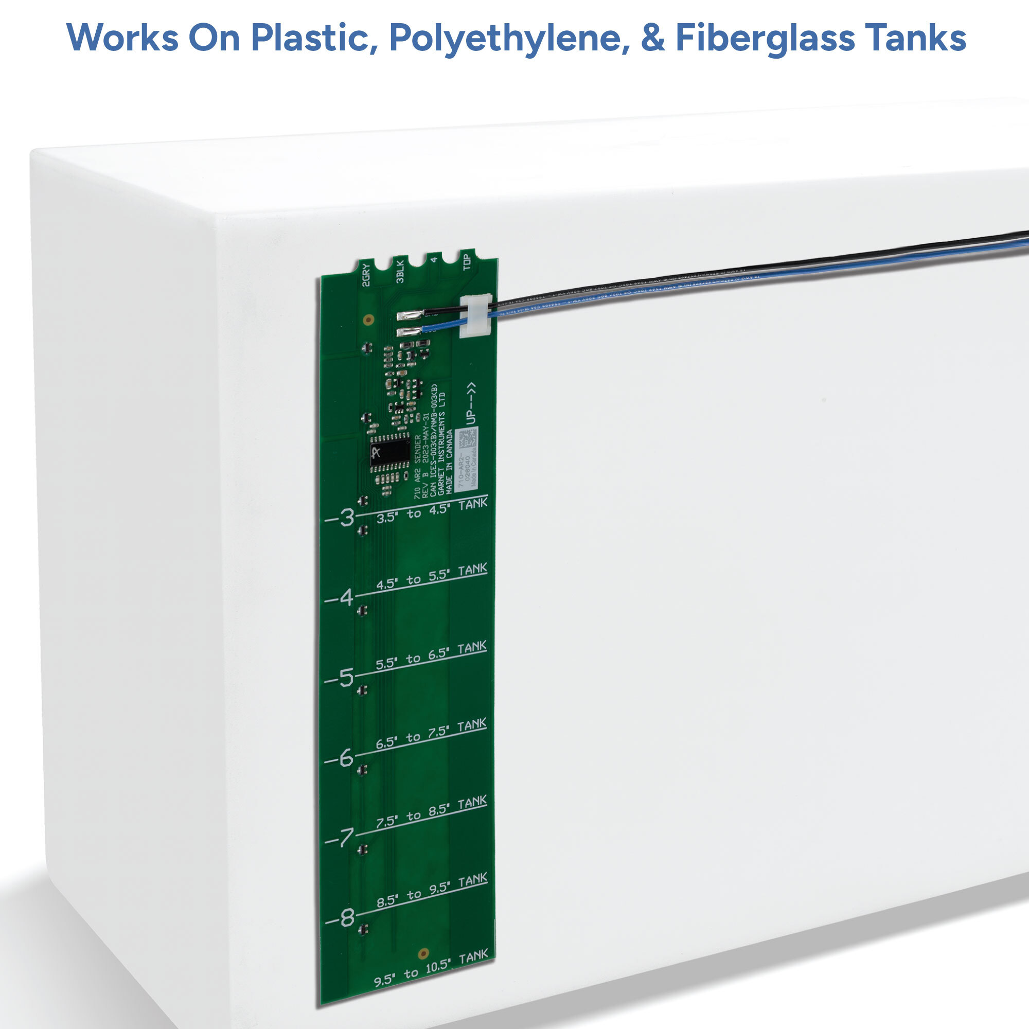 Works On Plastic, Polyethylene, & Fiberglass Tanks