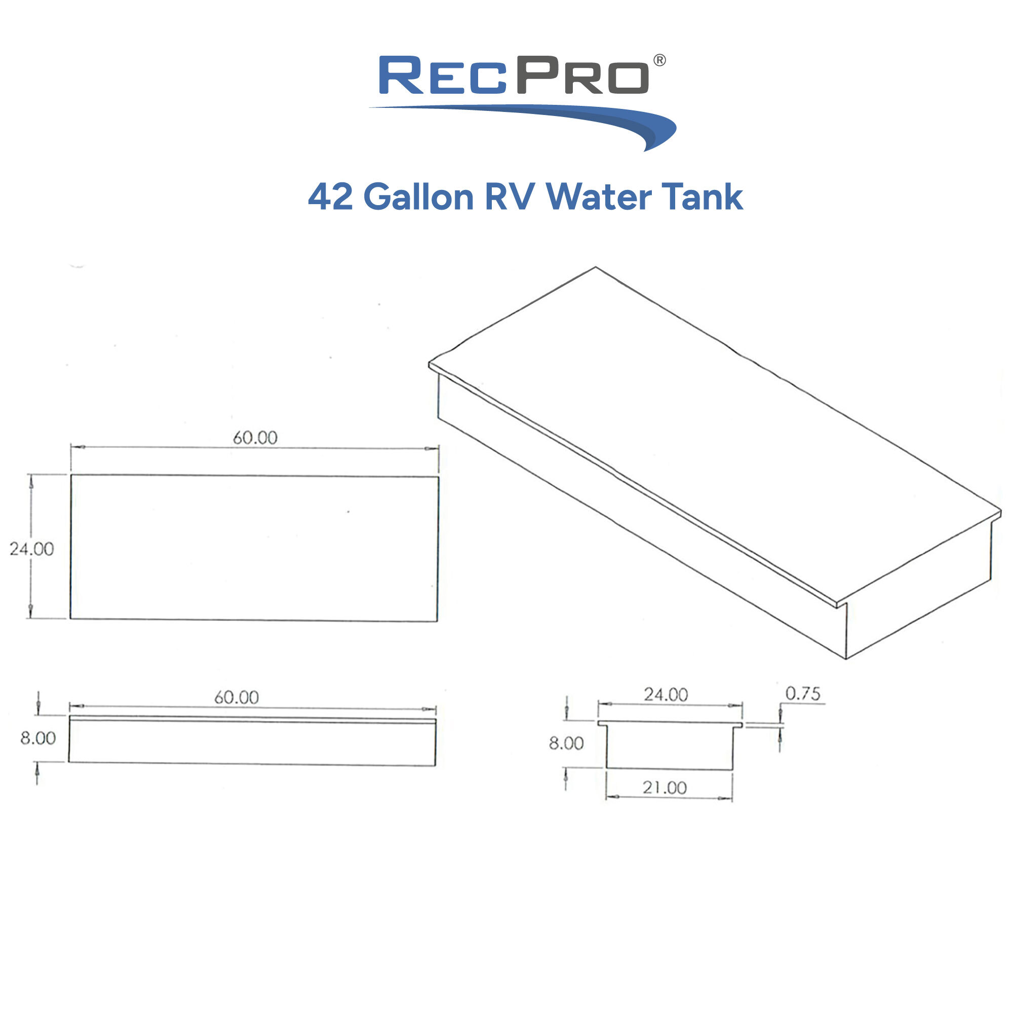 42 Gallon RV Water Tank Measurements 42 Gallon RV Water Tank Measurements
