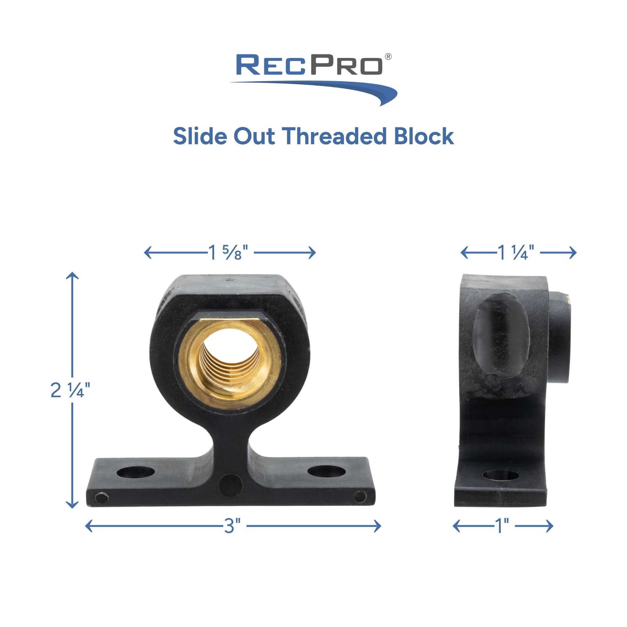 Slide Out Threaded Block Measurements Slide Out Threaded Block Measurements