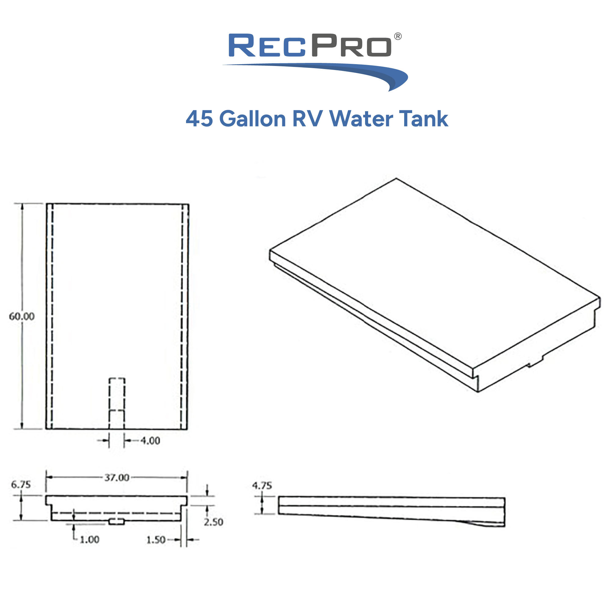 45 Gallon RV Water Tank Measurements 45 Gallon RV Water Tank Measurements