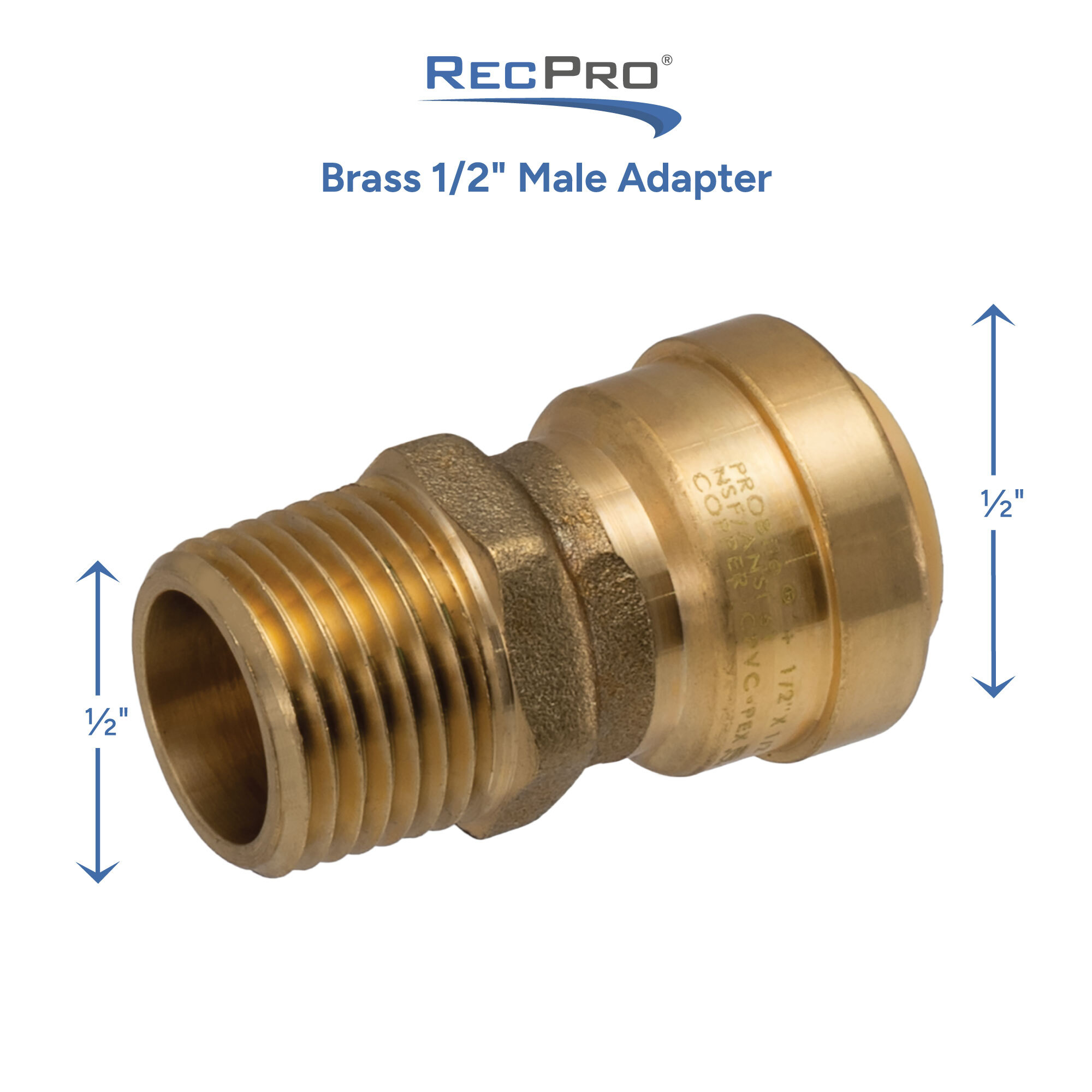 Brass 1/2 Male Adapter Measurements 
