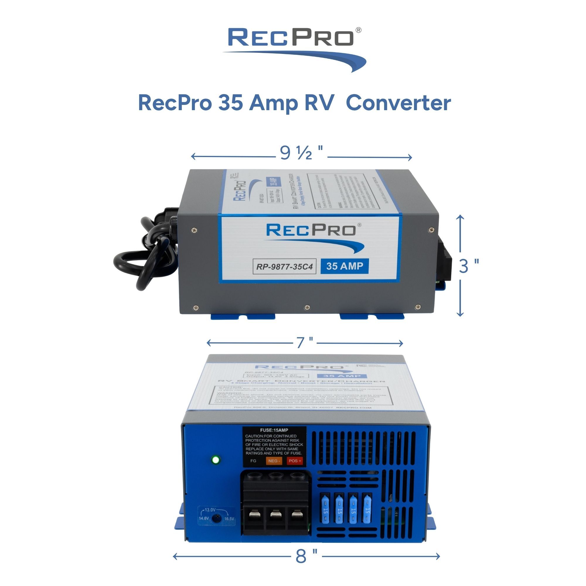 RecPro 35 Amp RV Converter Measurements 