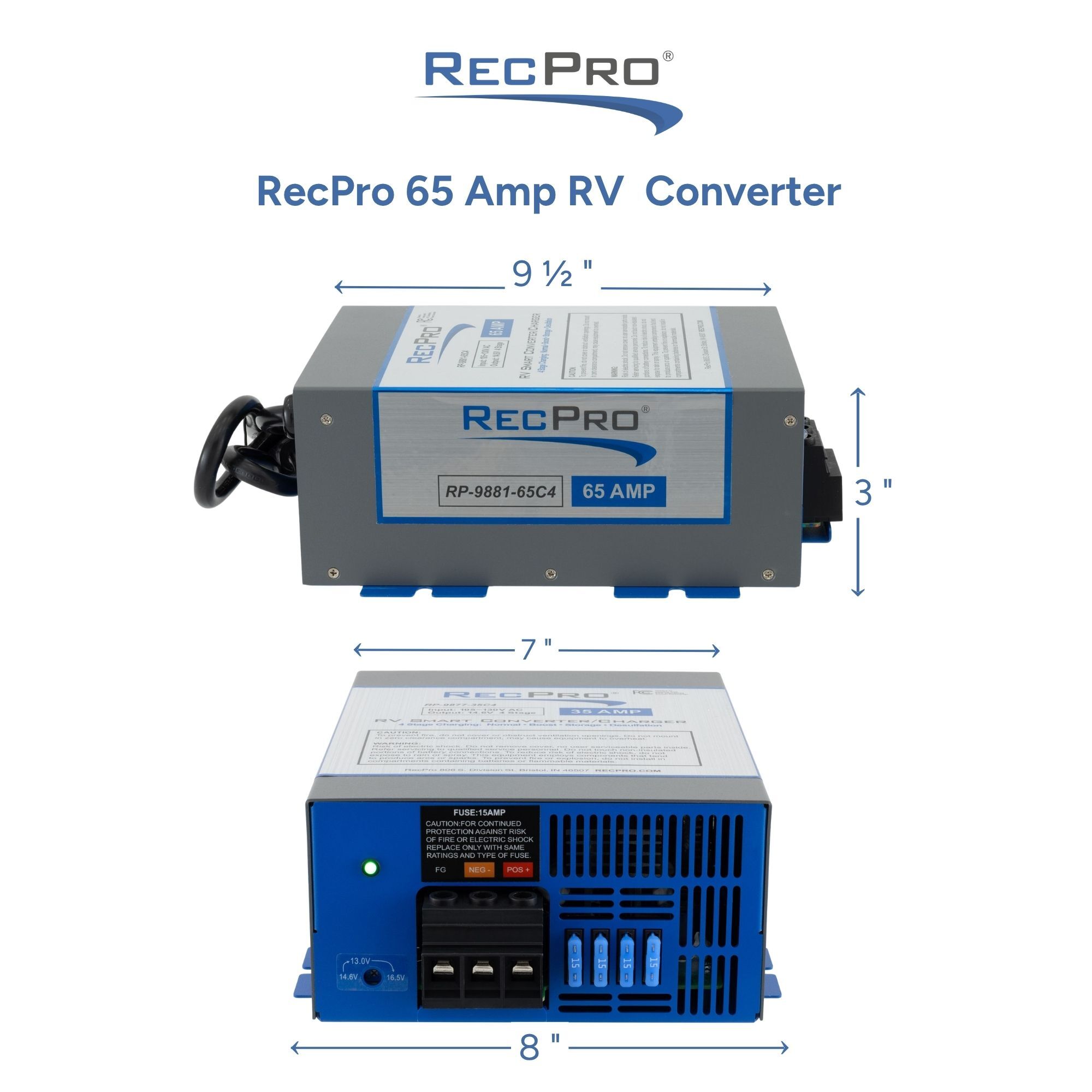 RecPro 65 Amp RV Converter Measurements 