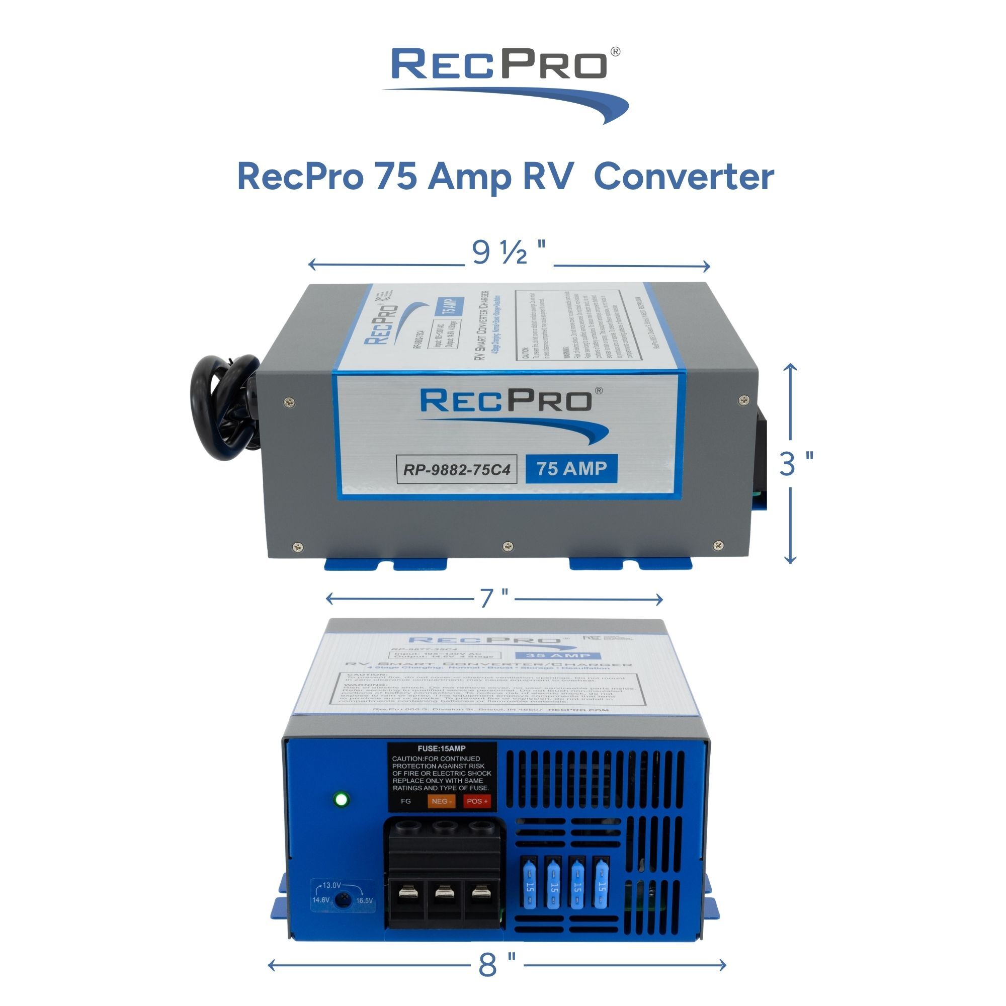RecPro 75 Amp RV Converter Measurements RecPro 75 Amp RV Converter Measurements