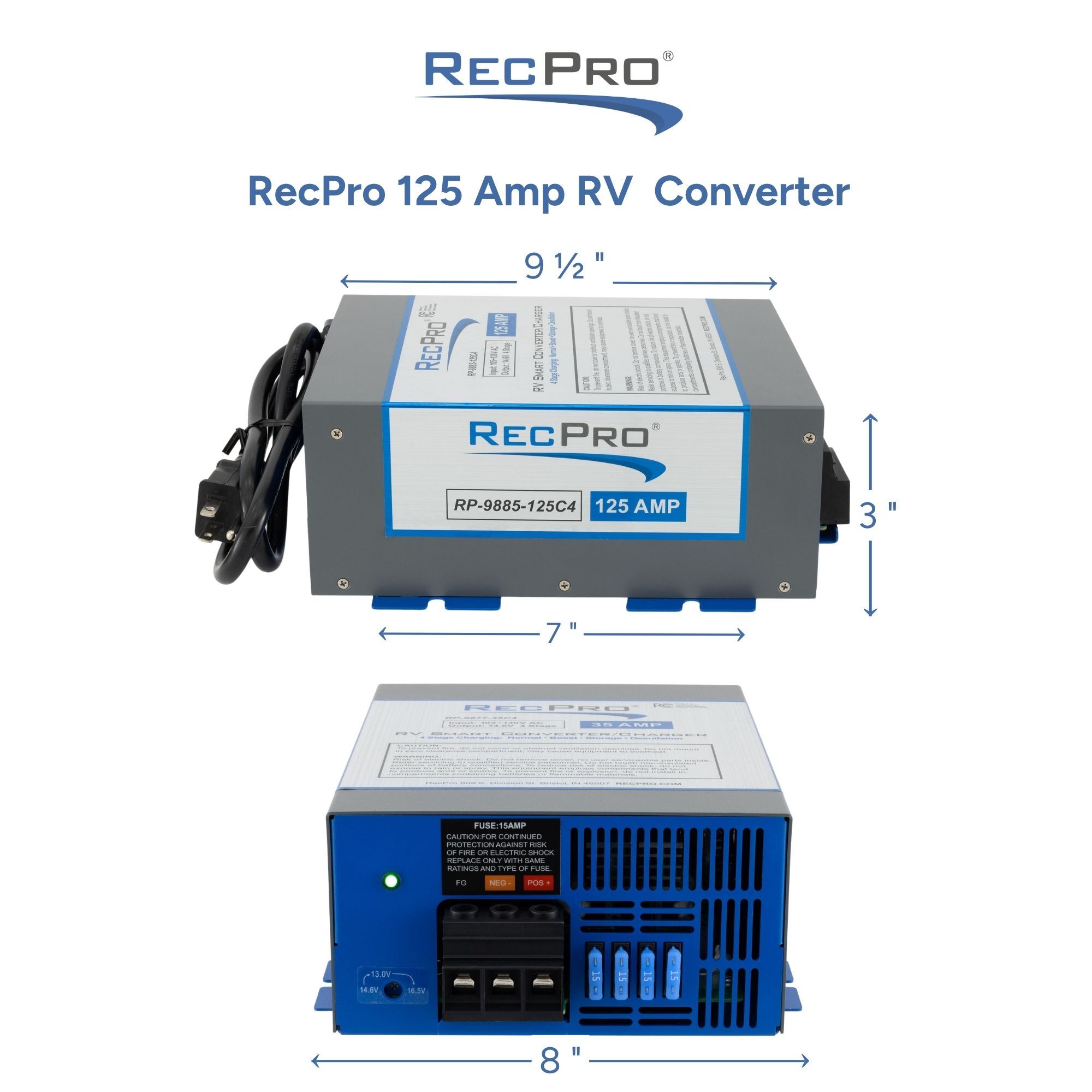 RecPro 125 Amp RV Converter Measurements RecPro 125 Amp RV Converter Measurements