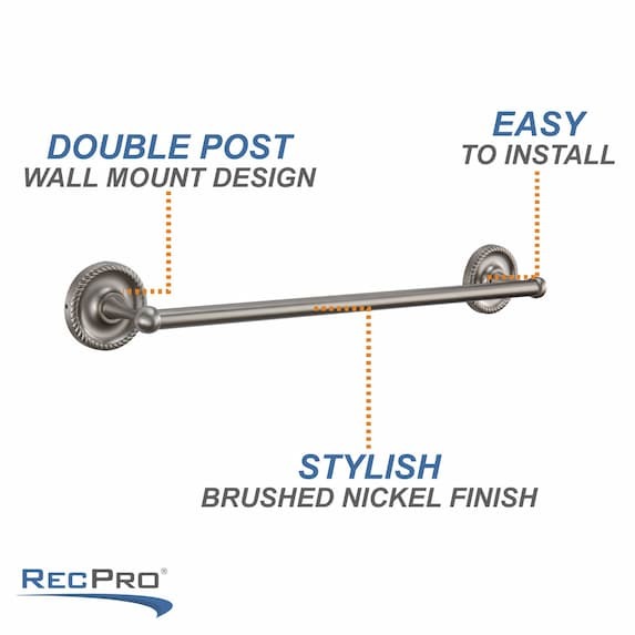 double post design, easy to install, stylish brushed nickel finish