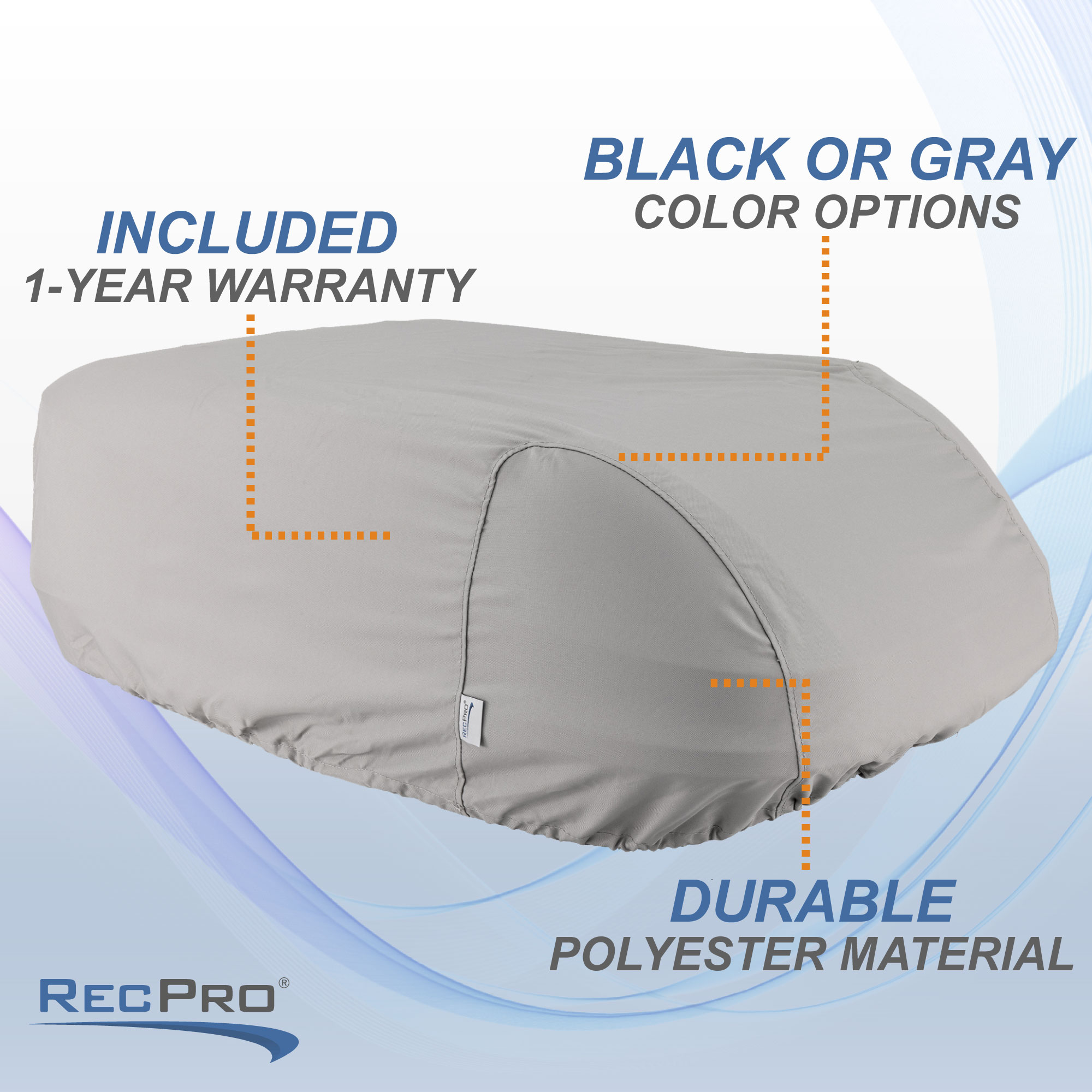 Air conditioner features. Included one year warranty. Black or gray color options. Durable polyester material. Air conditioner features. Included one year warranty. Black or gray color options. Durable polyester material.