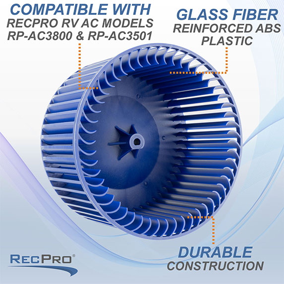 Compatible with RecPro RV AC models RP-AC3800 and RP-AC3501. Glass fiber reinforced ABS plastic. Durable construction.