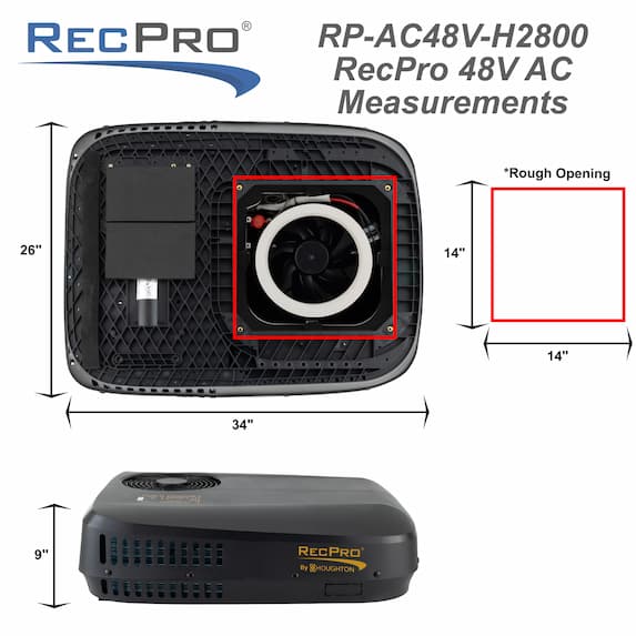 48 volt air conditioner measurements.