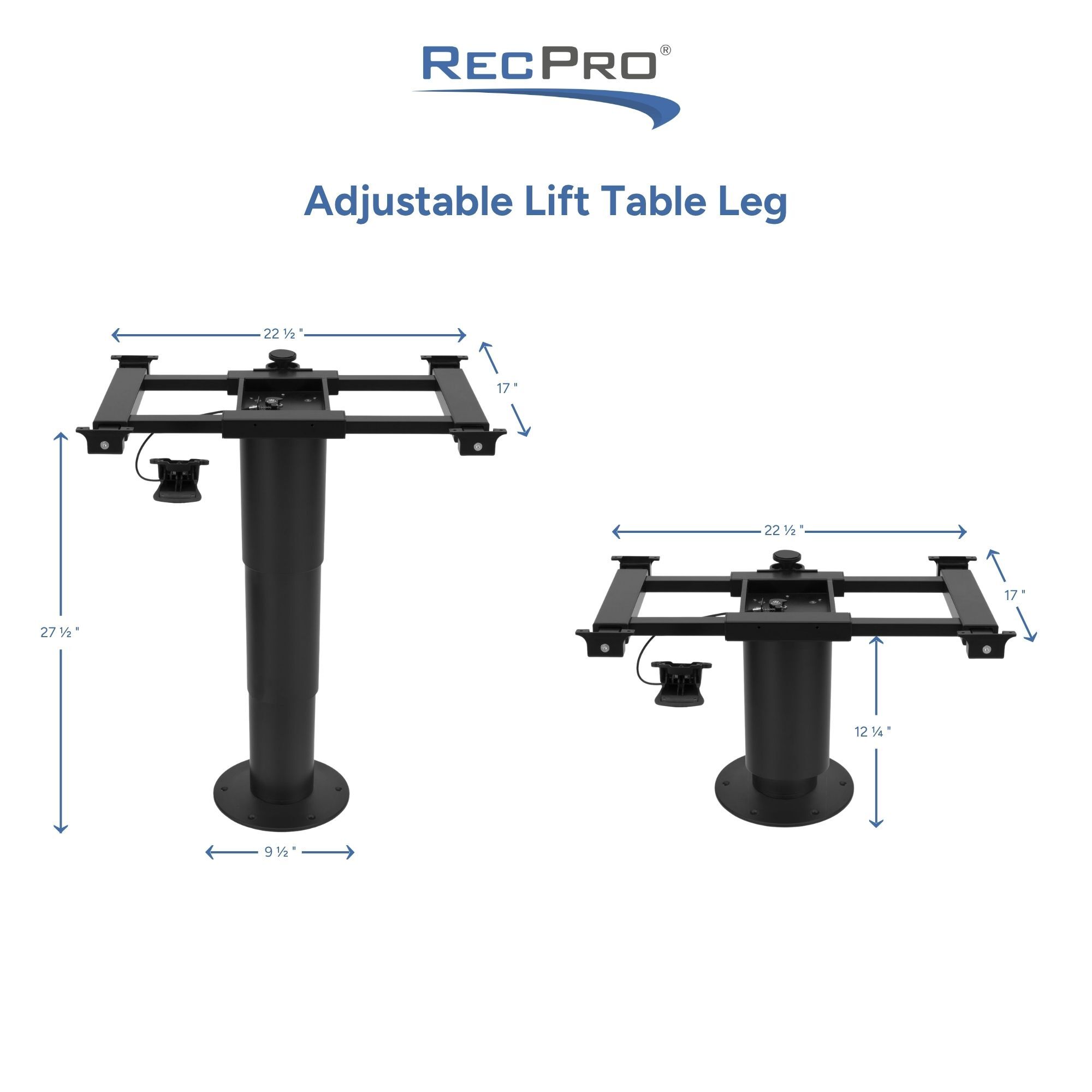 Adjustable Lift Table Leg Measurements 