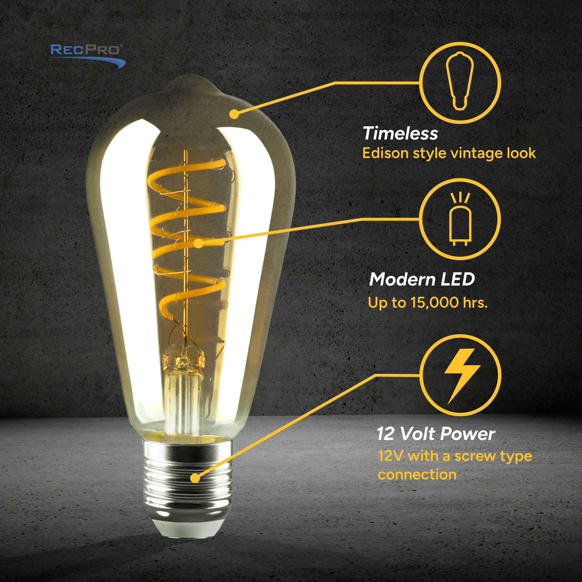 Timeless, Modern LED, 12 Volt Power