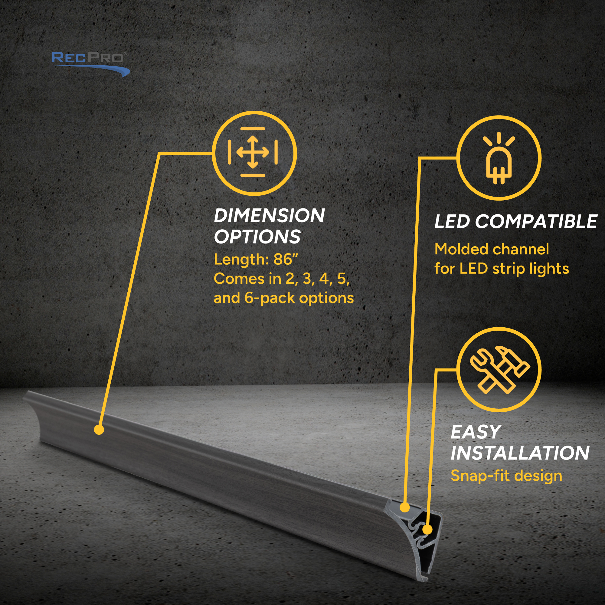 Dimension Options, LED Compatible, Easy Installation 
