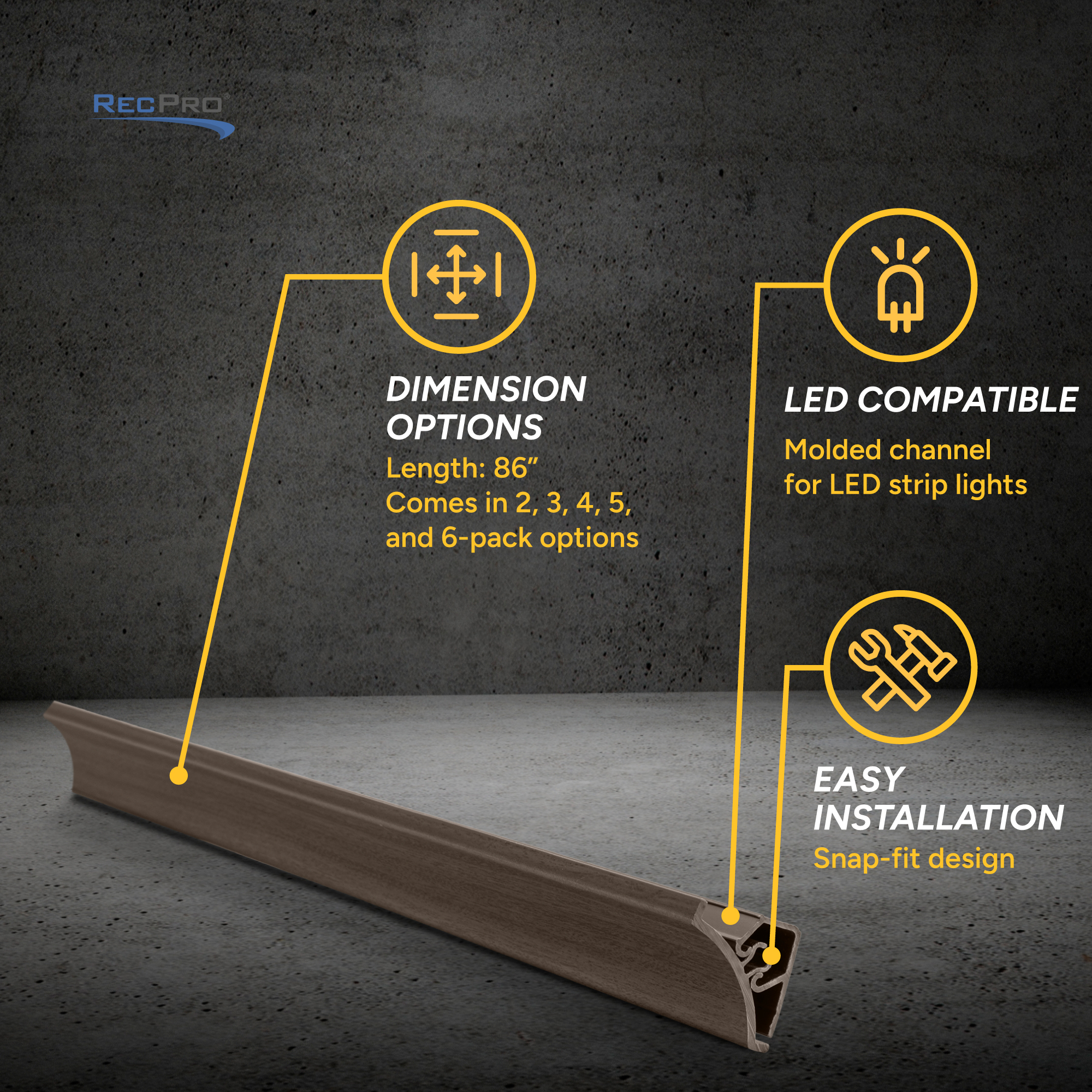 Dimension Options, LED Compatible, Easy Installation 
