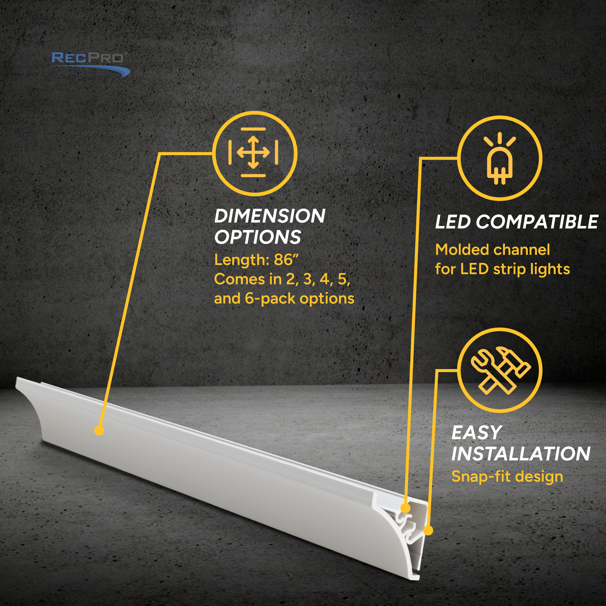 Dimension Options, LED Compatible, Easy Installation 