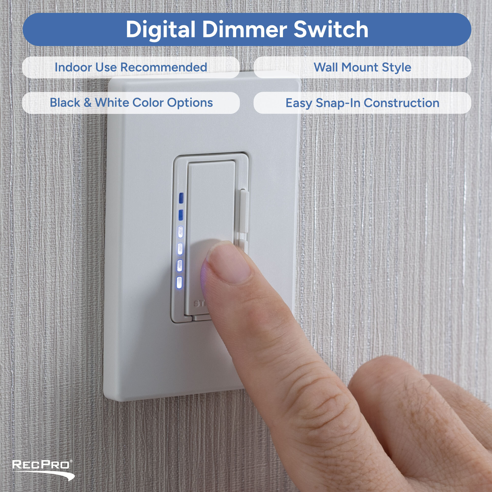 Indoor Use Recommended, Wall Mount Style, Black And White Color Oprions, Easy Snap-In Construction Indoor Use Recommended, Wall Mount Style, Black And White Color Oprions, Easy Snap-In Construction