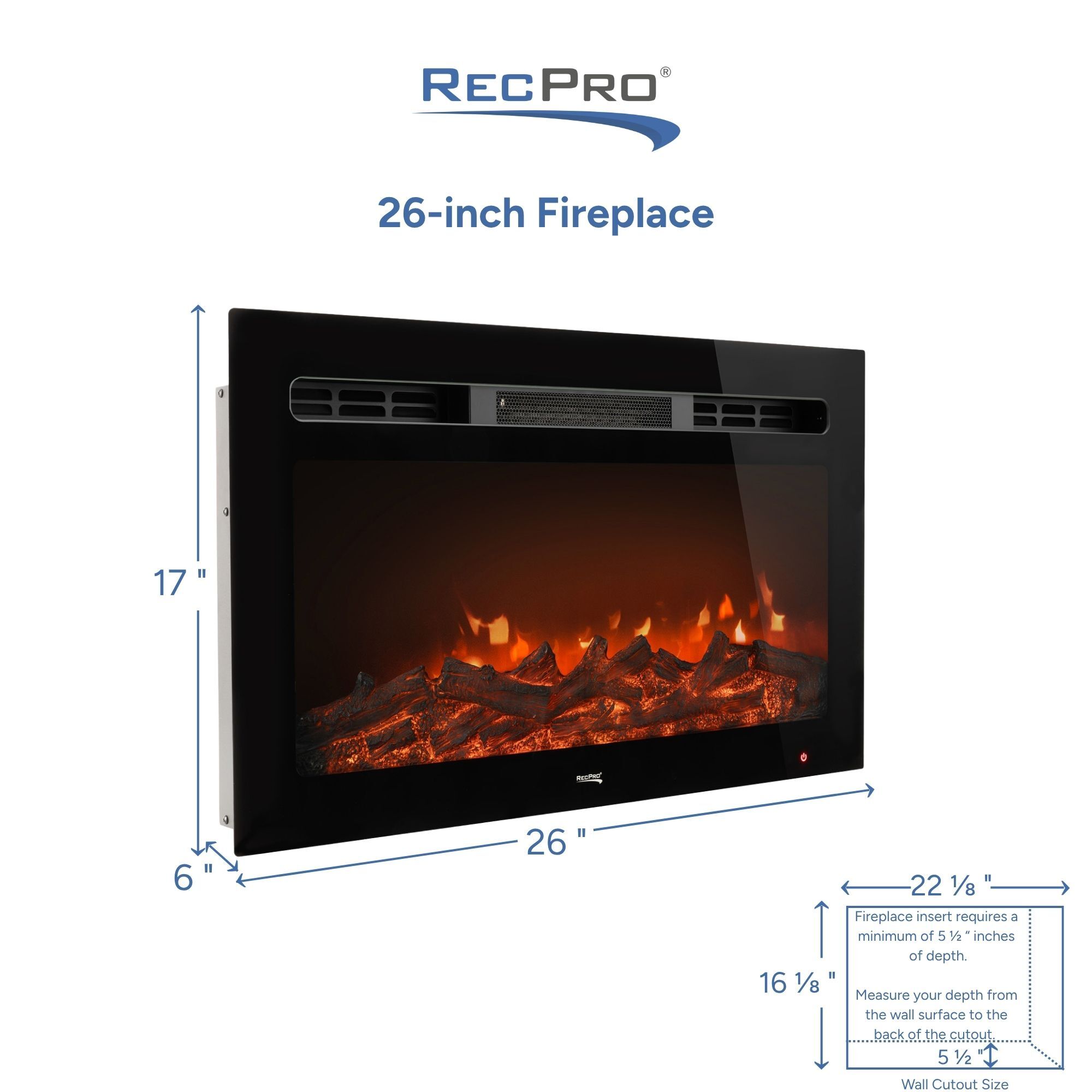 26 Inch Fireplace Measurements
