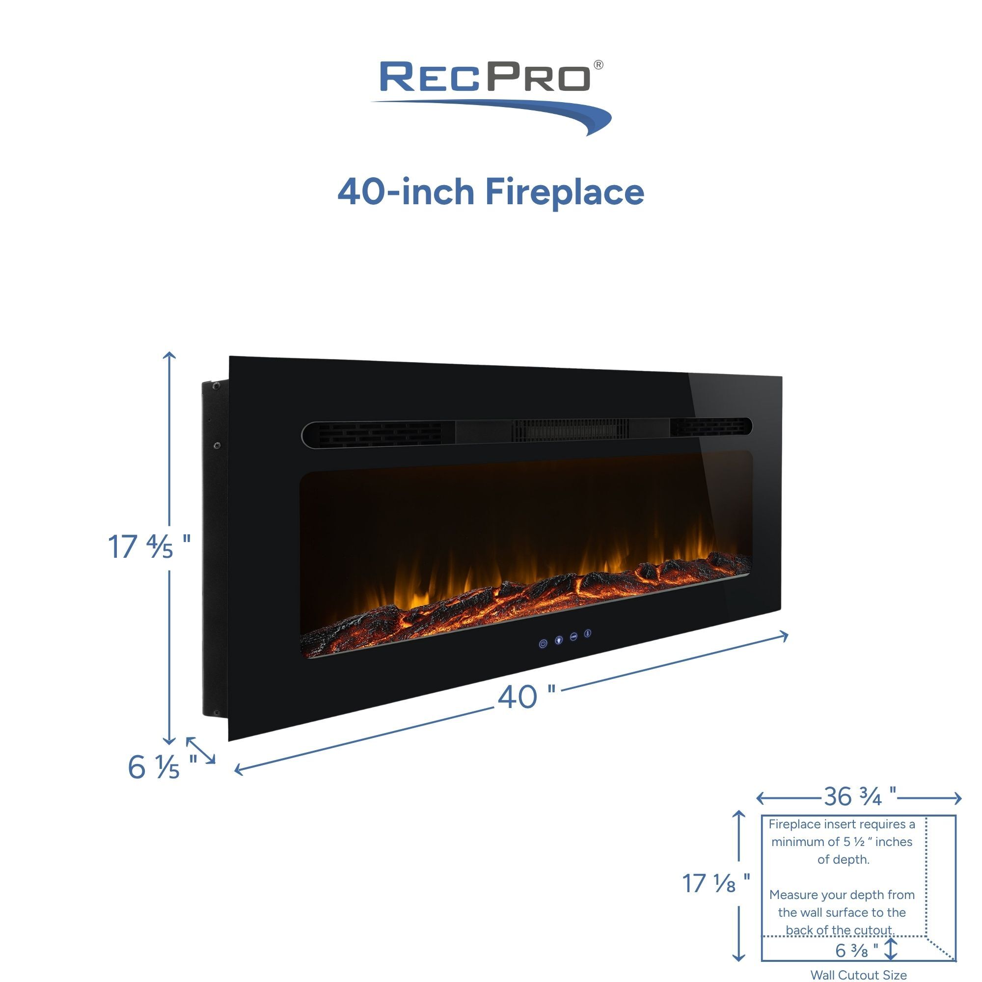 40-inch Fireplace Measurements 40-inch Fireplace Measurements