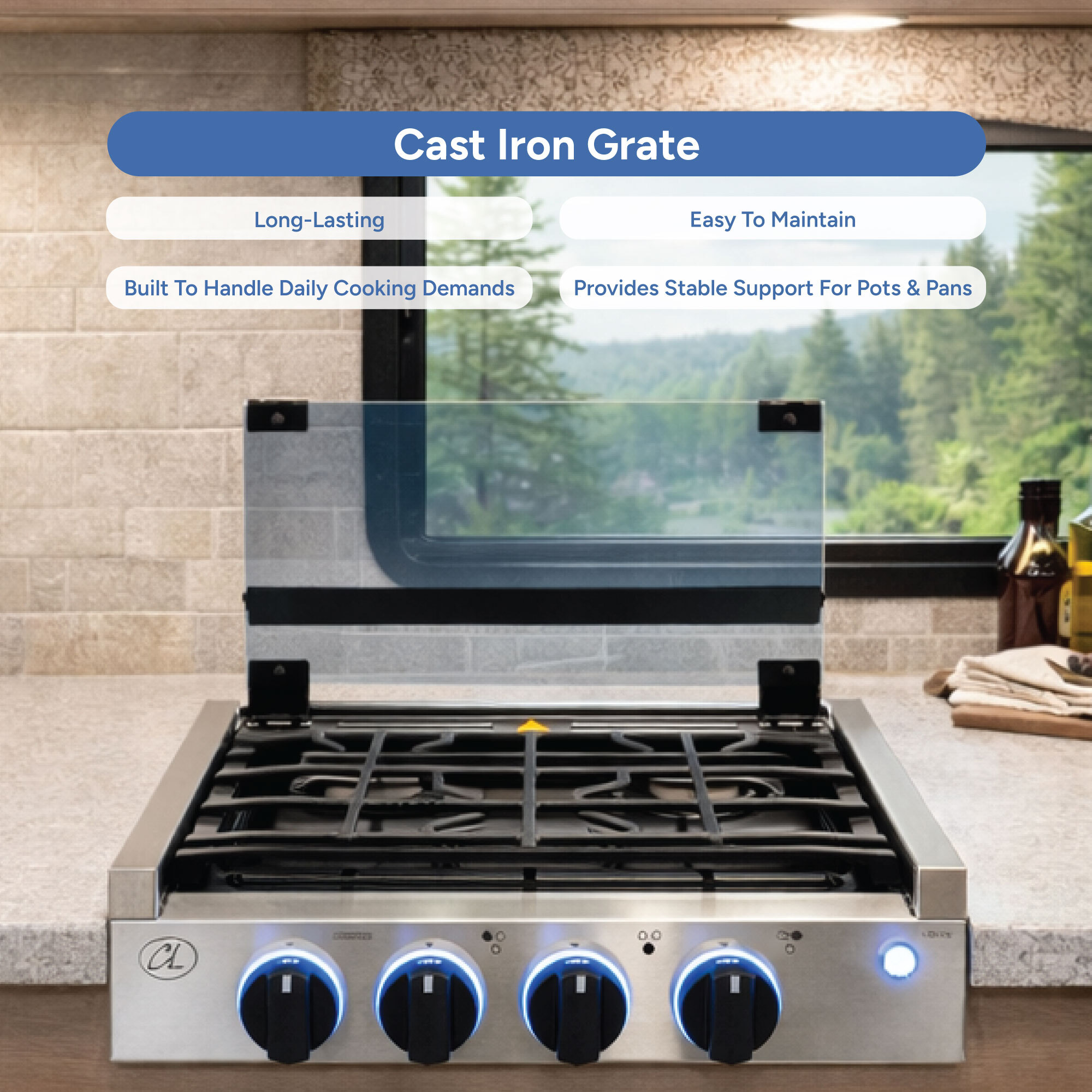 Long-Lasting, Easy to Maintain, Built to Handle Daily Cooking Demands, Provides Stable Support for Pots and Pans