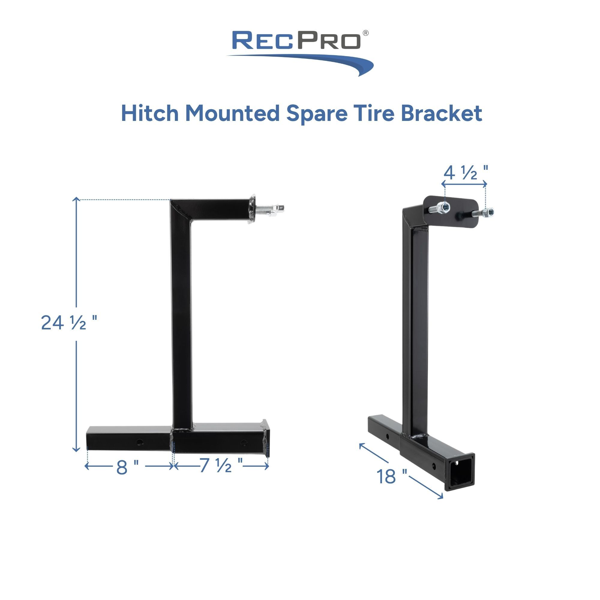 Hitch Mounted Spare Tire Bracket Measurements Hitch Mounted Spare Tire Bracket Measurements