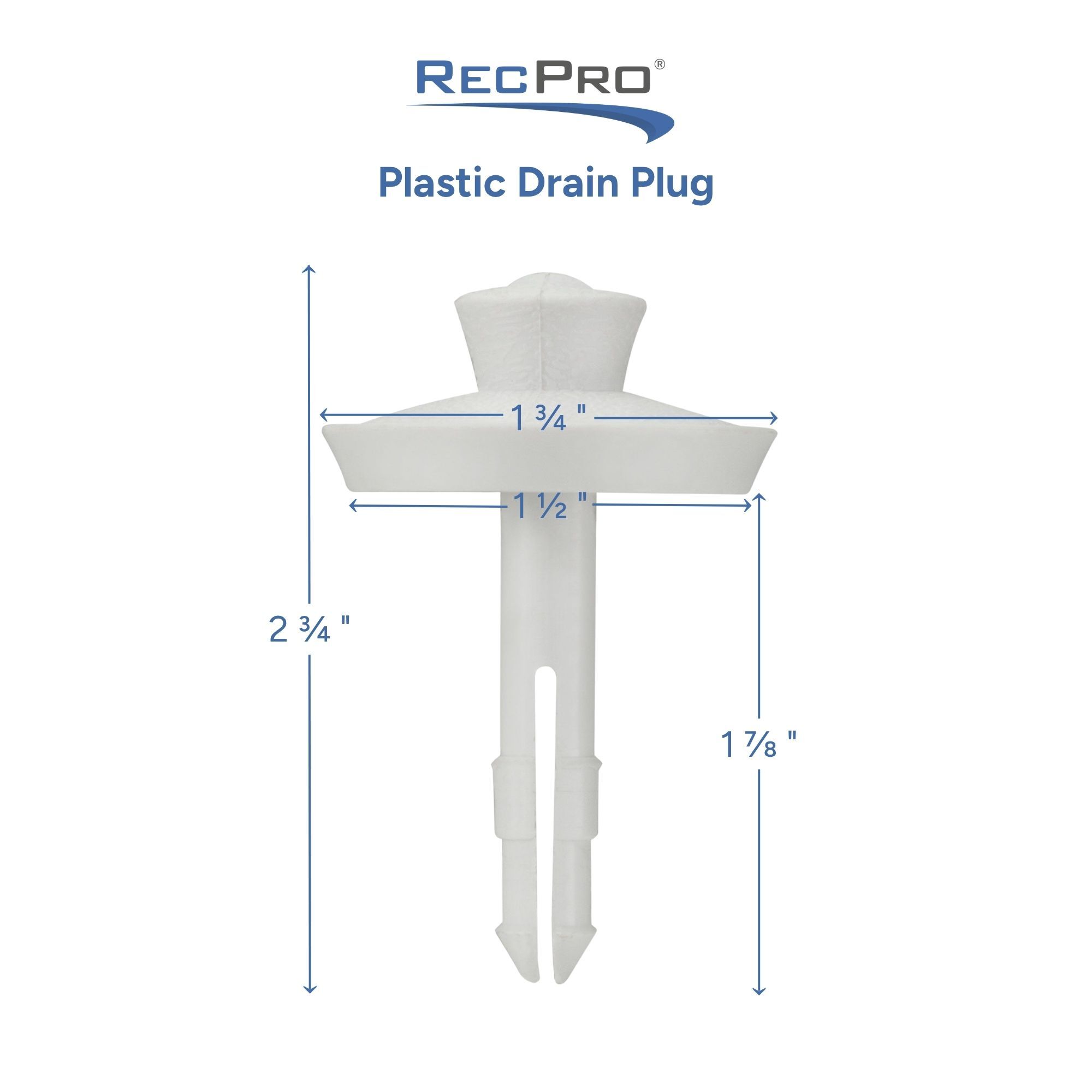Plastic Drain Plug Measurements Plastic Drain Plug Measurements