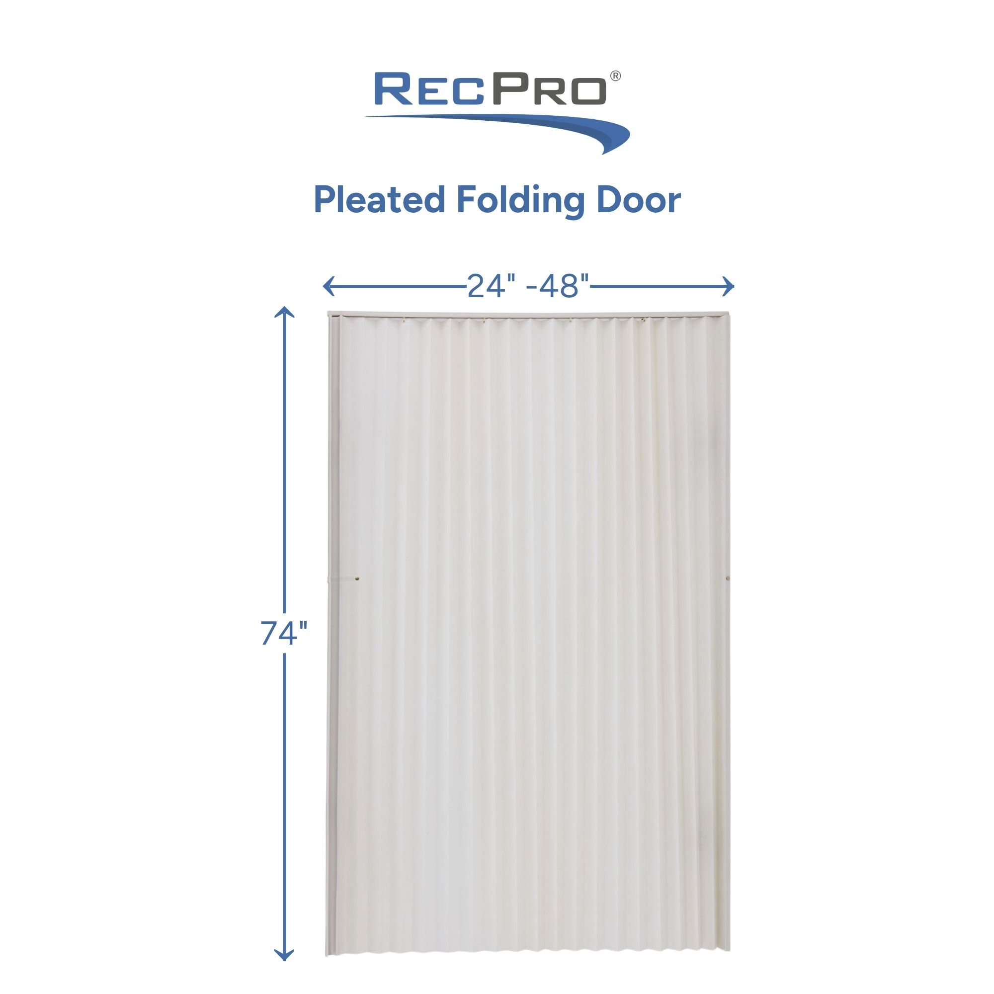Pleated Folding Door Ivory Measurements Pleated Folding Door Ivory Measurements