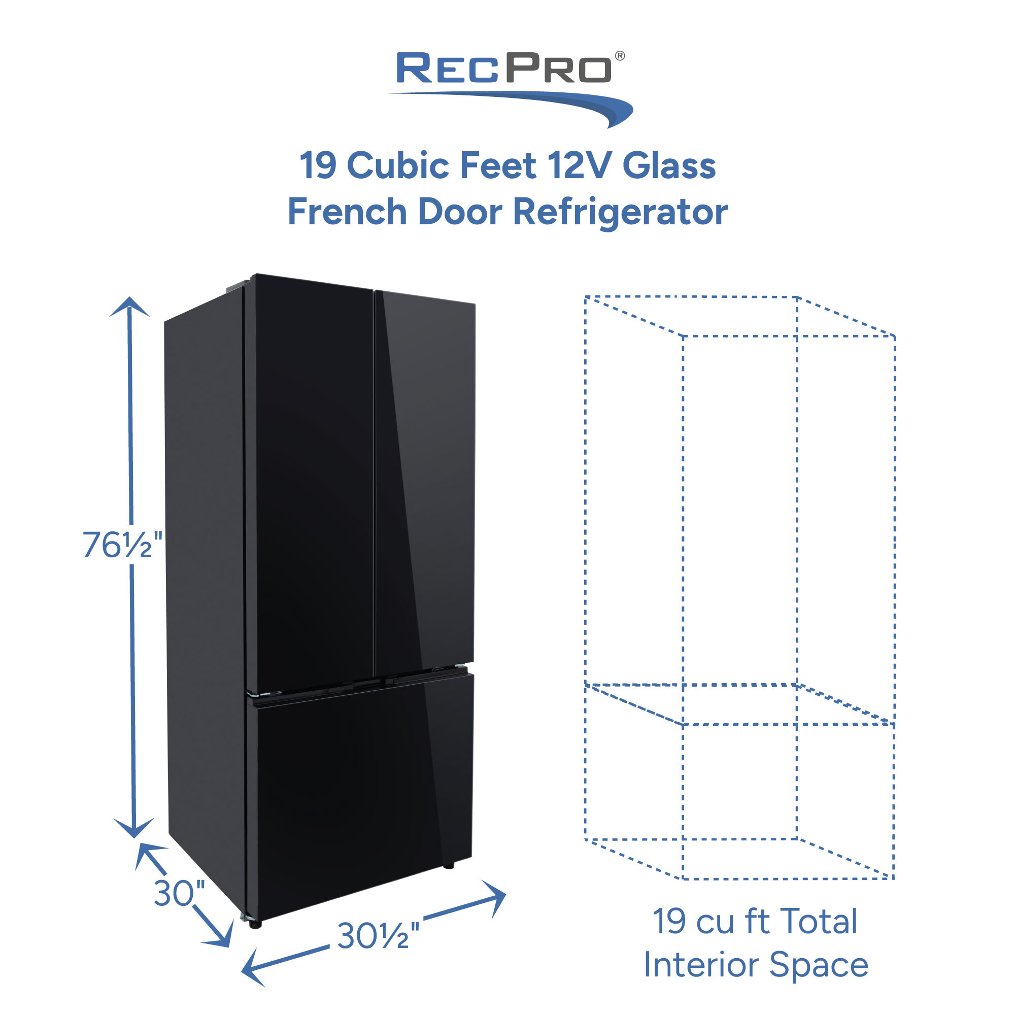 19 Cubic Feet 12V Glass French Door Refrigerator Measurements 19 Cubic Feet 12V Glass French Door Refrigerator Measurements