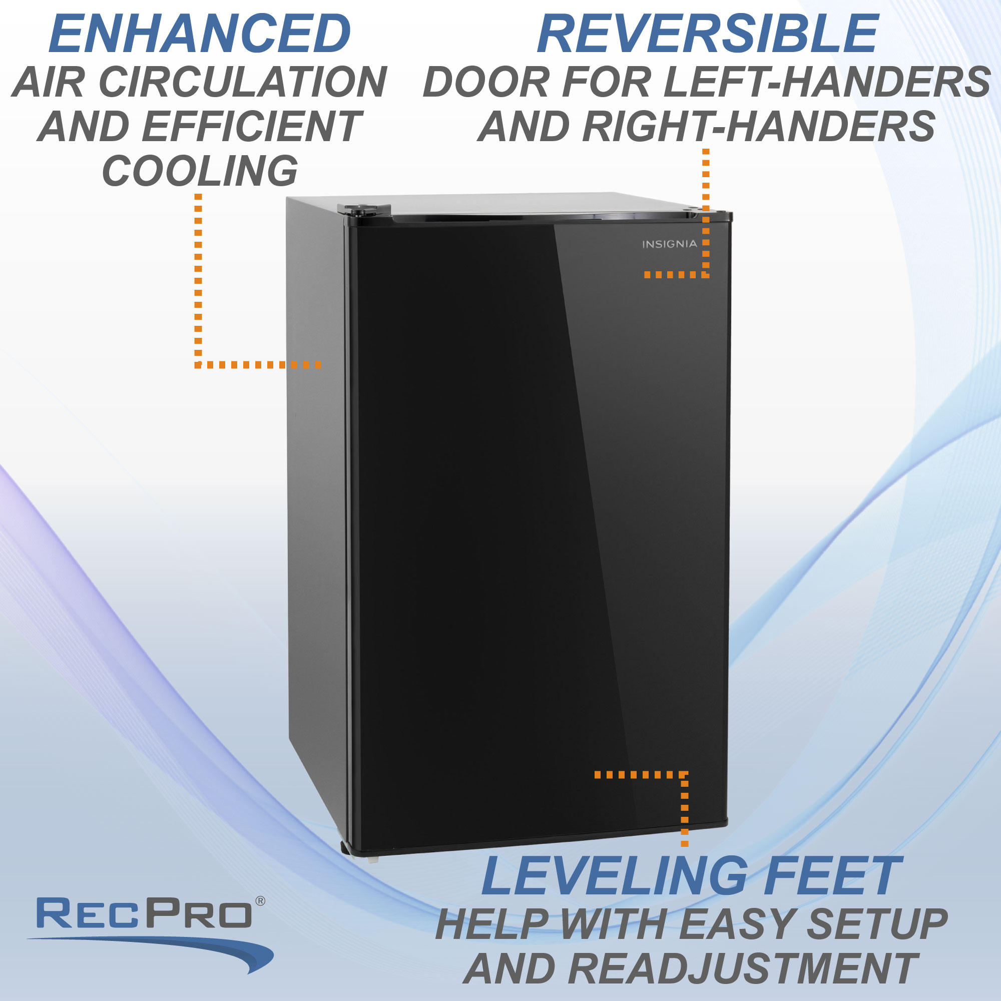 RecPro RV Refrigerator 6.3 Cubic Feet Gas and Electric | Black or Stainless  Finish | 110V / 12V / Propane Gas | (Stainless Finish)