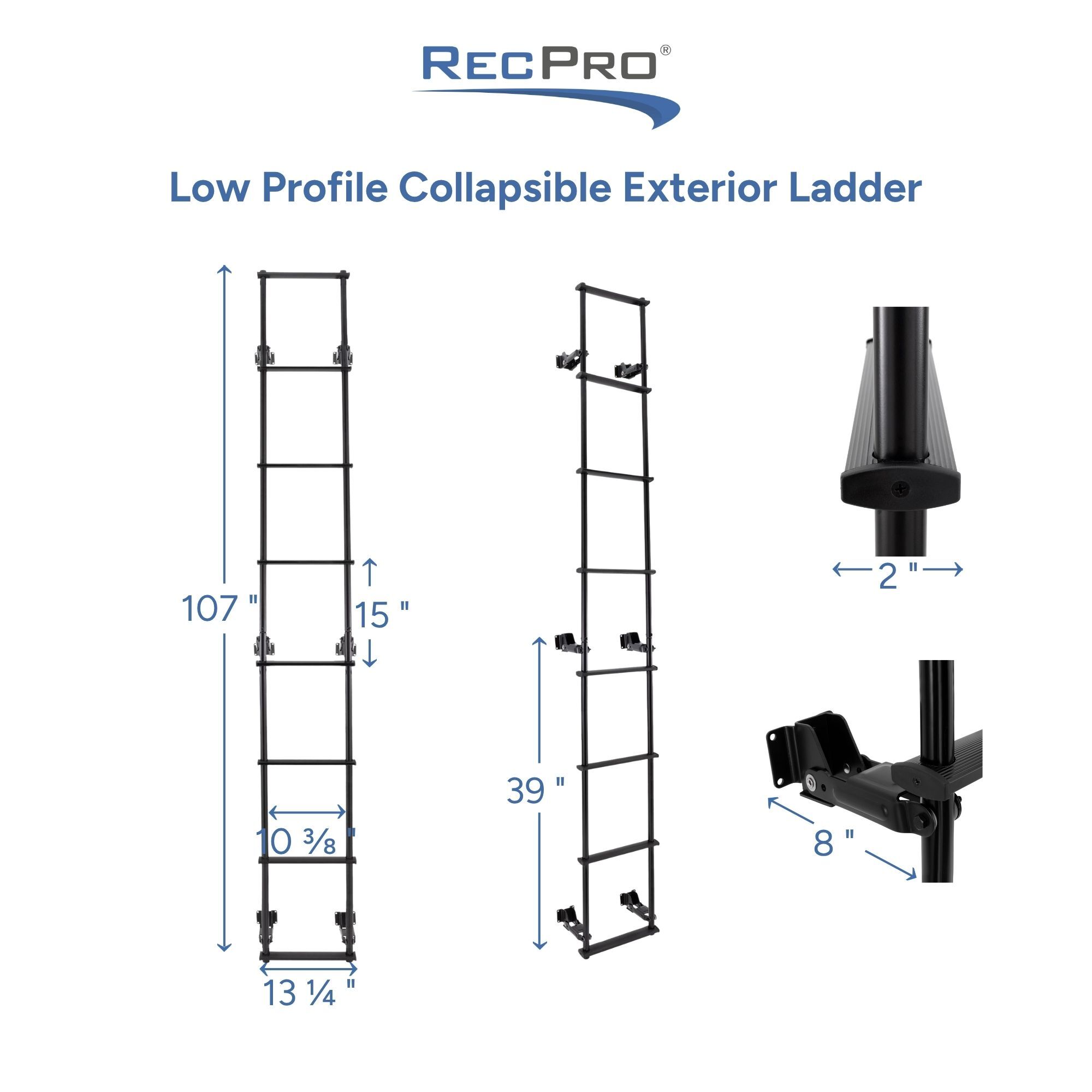 Low Profile Collapsible Exterior Ladder Measurements Low Profile Collapsible Exterior Ladder Measurements