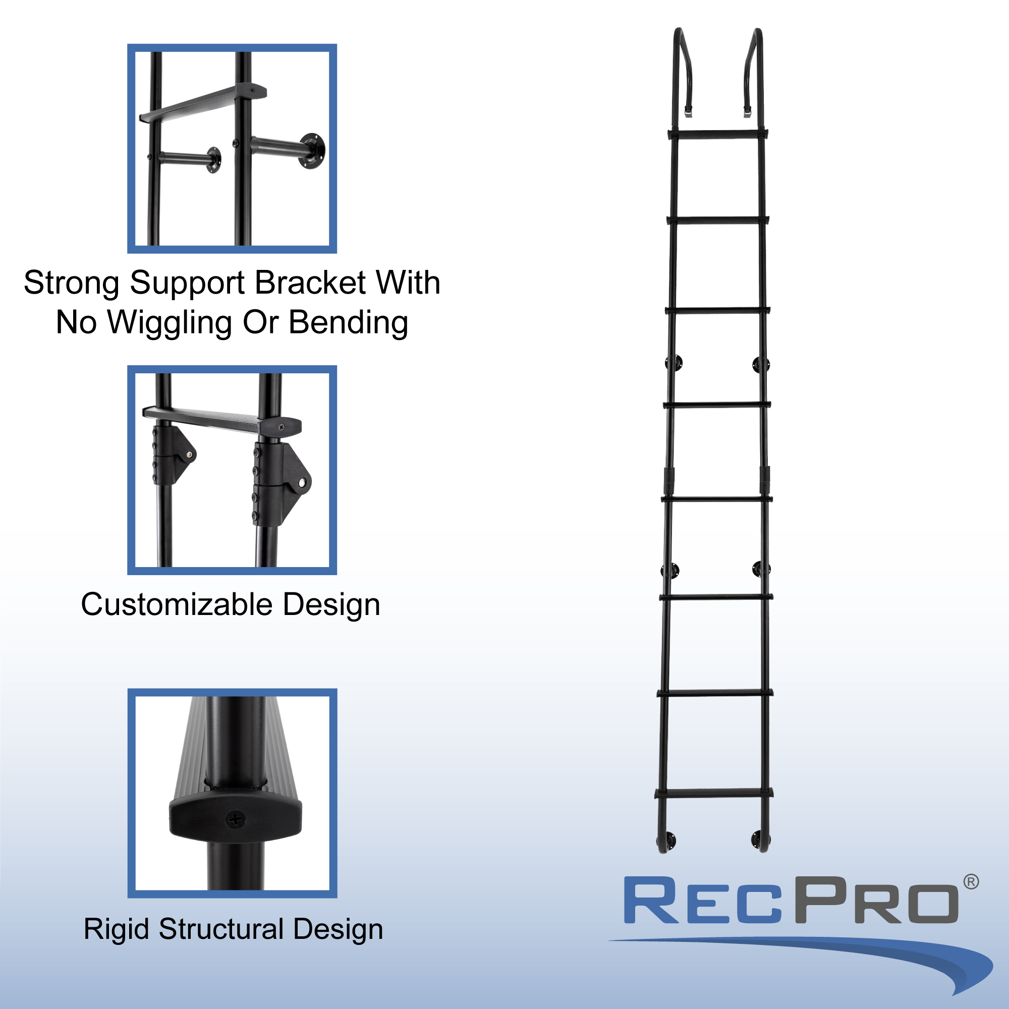 Universal Exterior Rear RV Ladder Kit 92 - RecPro