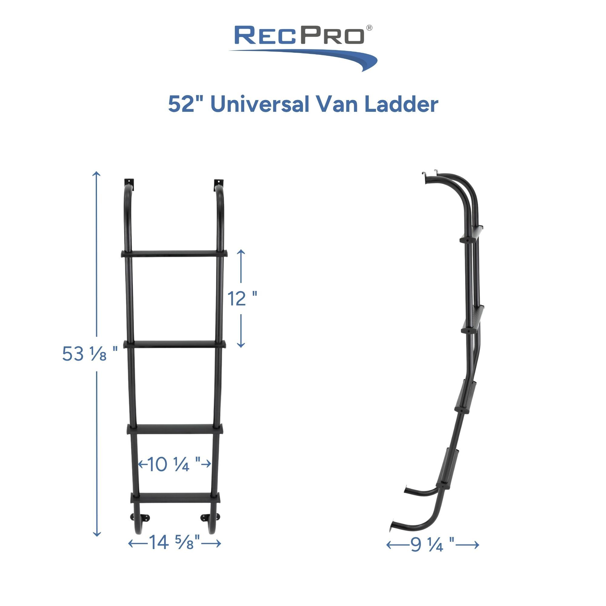 52" Universal Van Ladder Measurements 52" Universal Van Ladder Measurements
