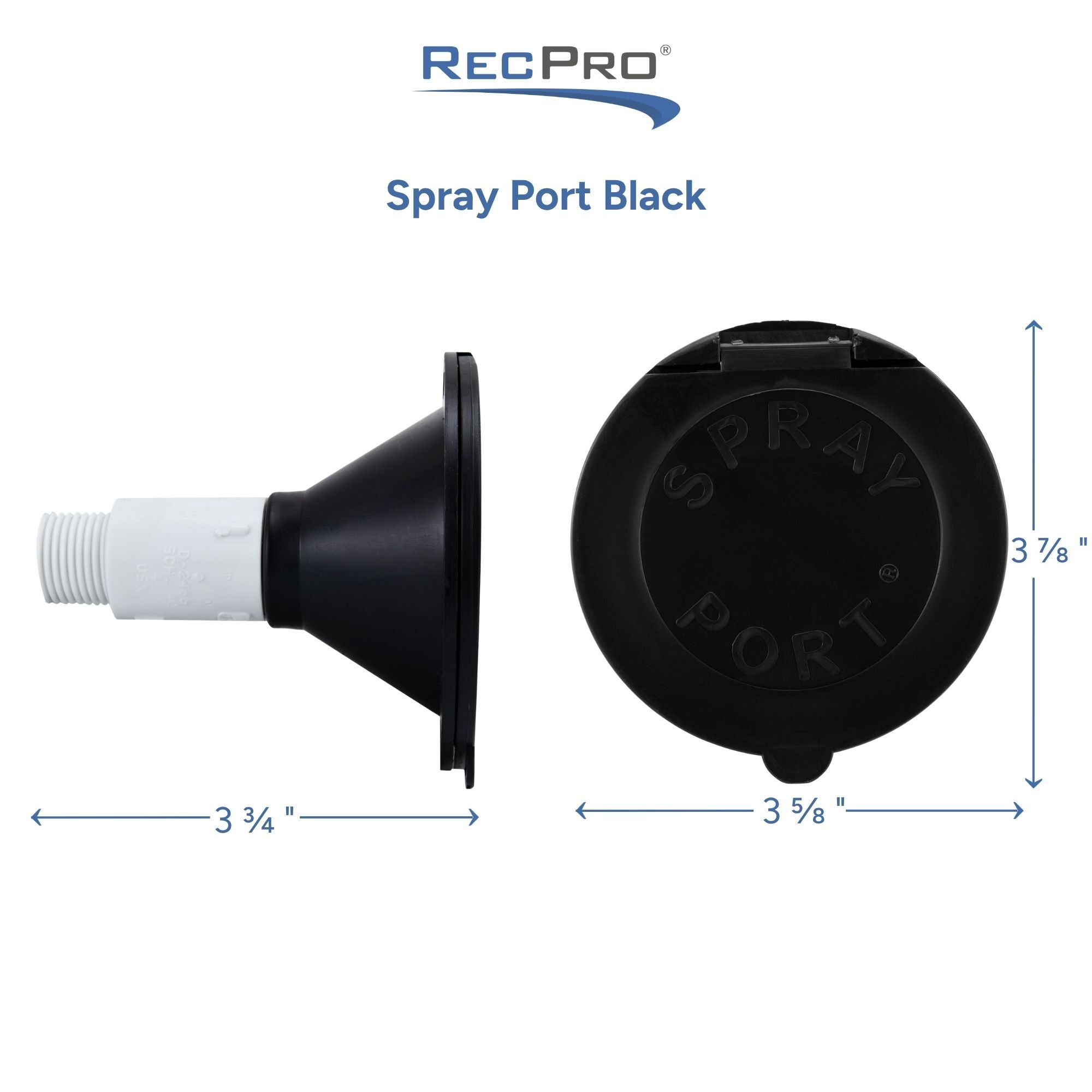 Spray Port Black Measurements Spray Port Black Measurements