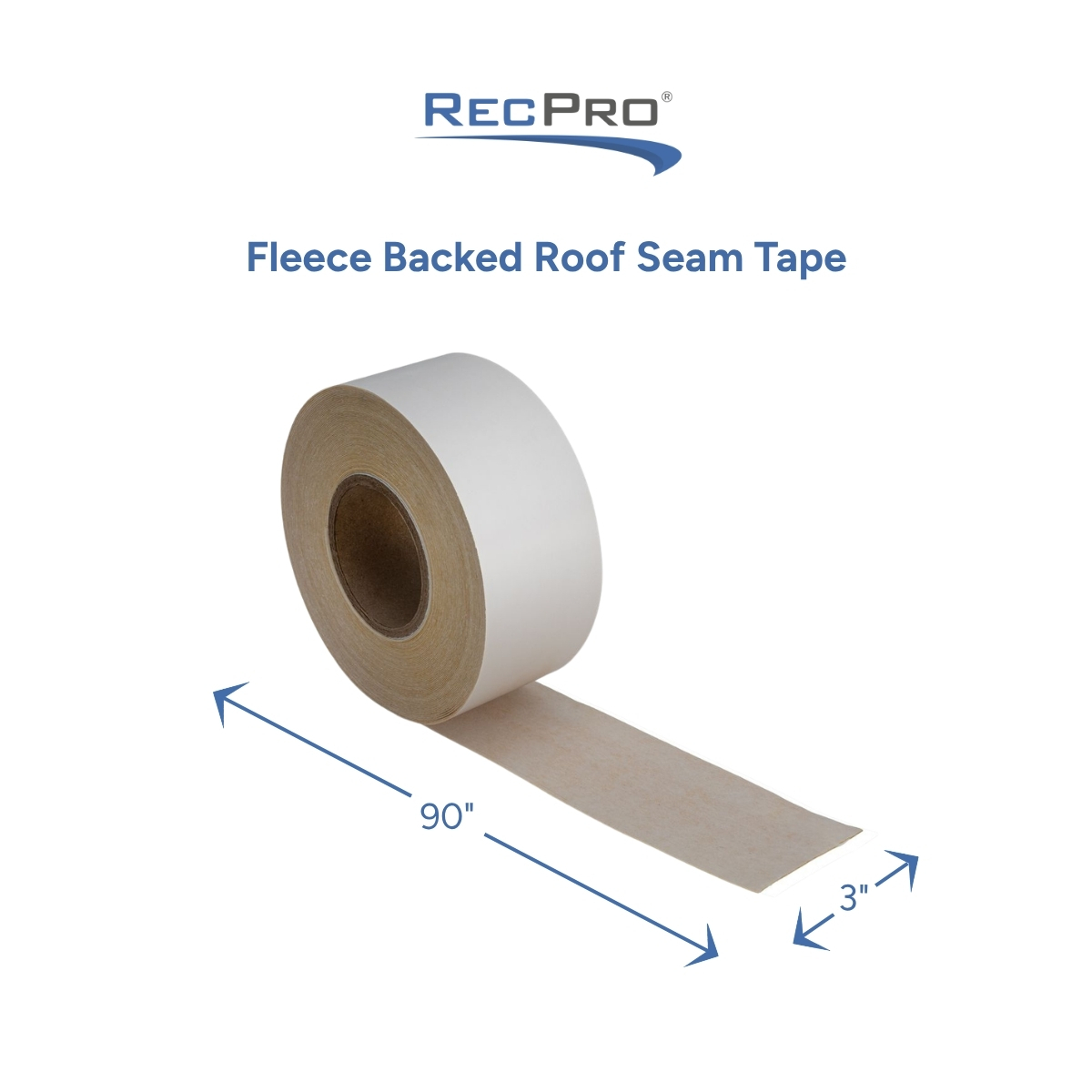 Fleece Backed Roof Seam Tape Measurements Fleece Backed Roof Seam Tape Measurements
