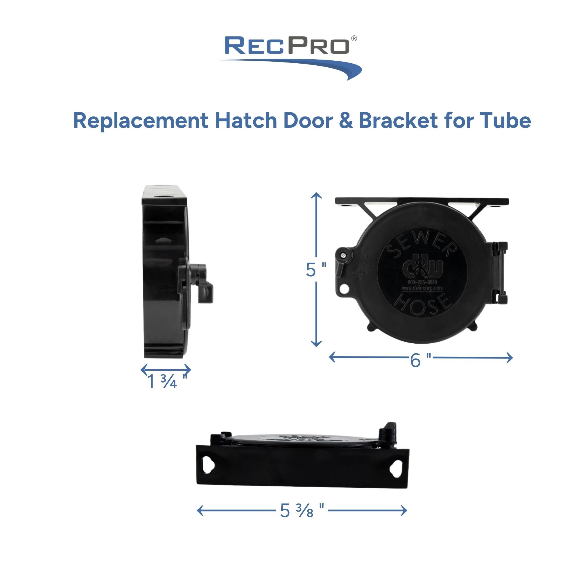 Replacement Hatch Door & Bracket for Tube Measurements 