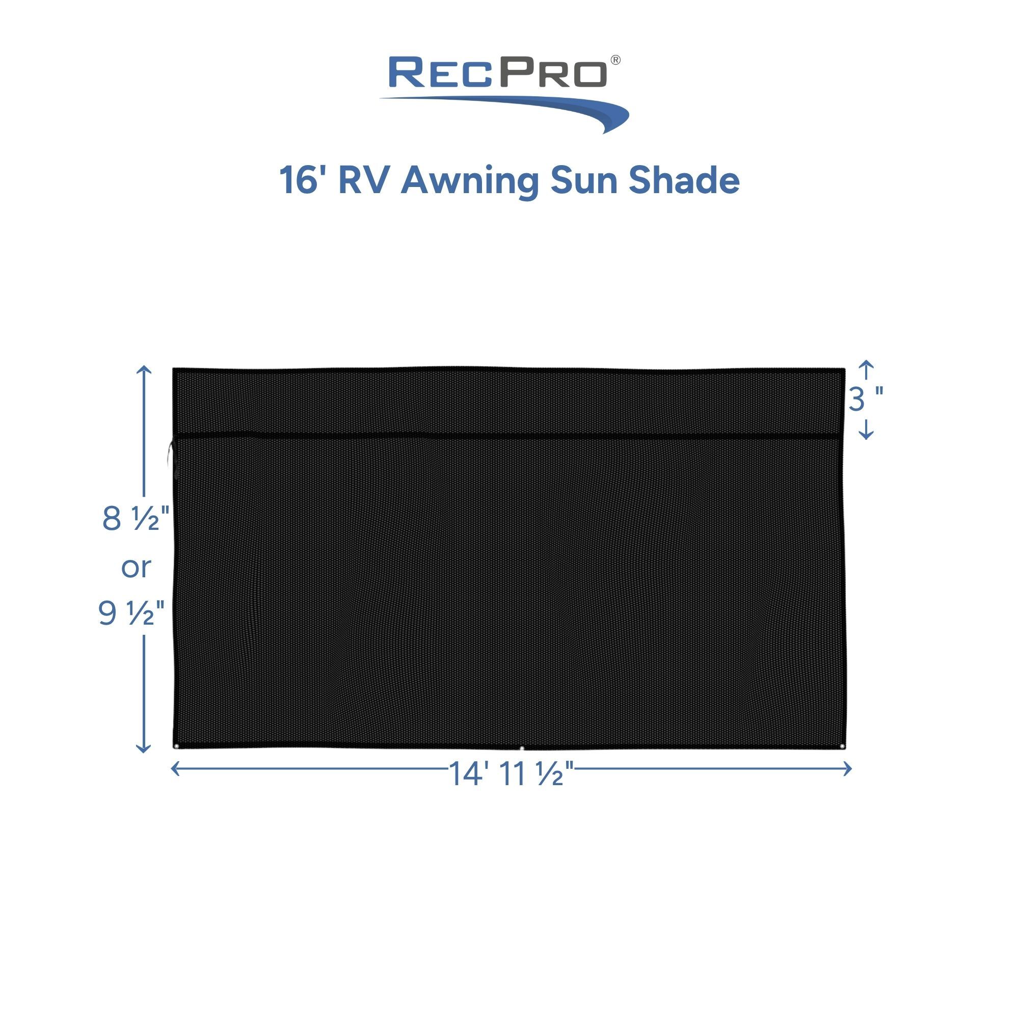 16' RV Awning Sun Shade Measurements 