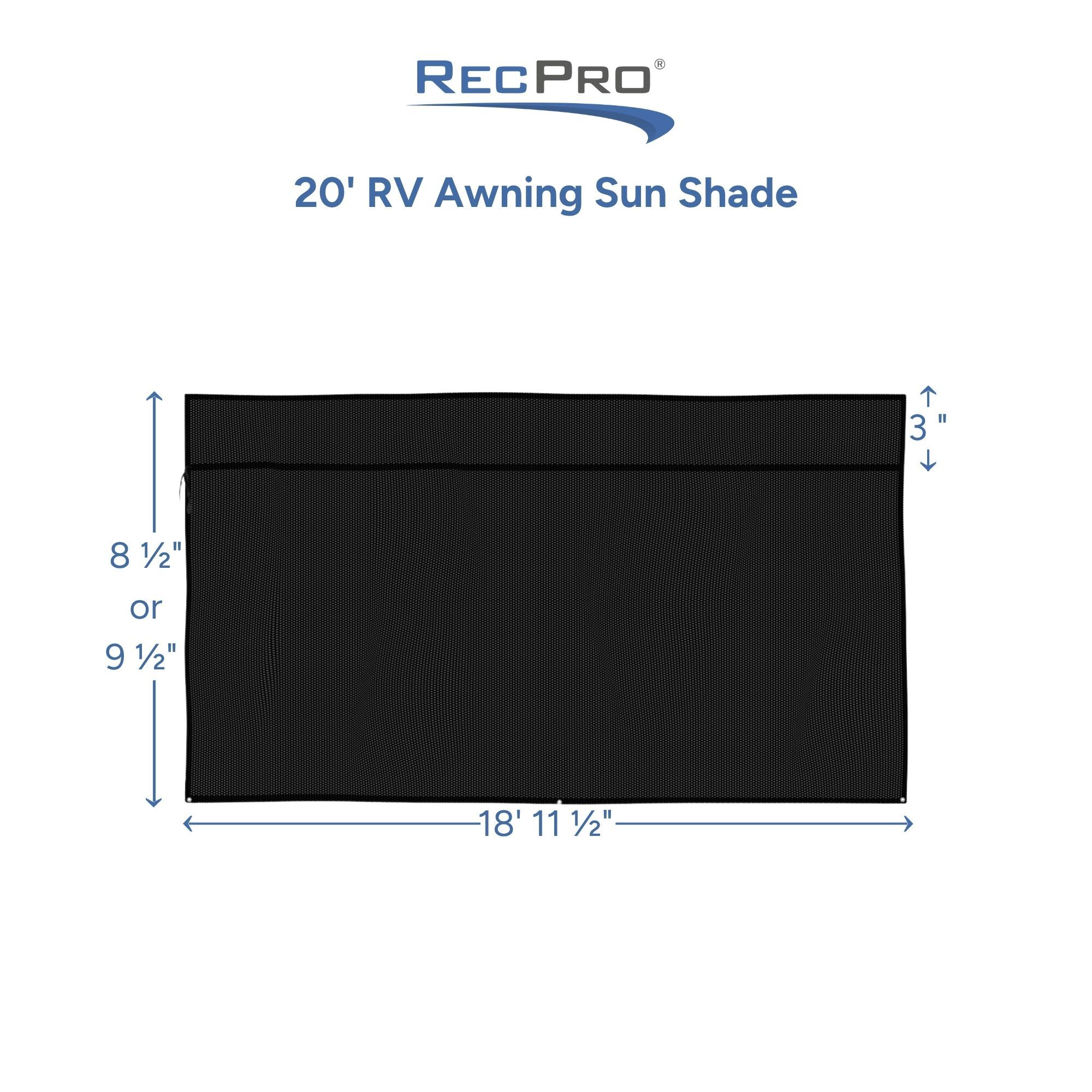 20' RV Awning Sun Shade Measurements 