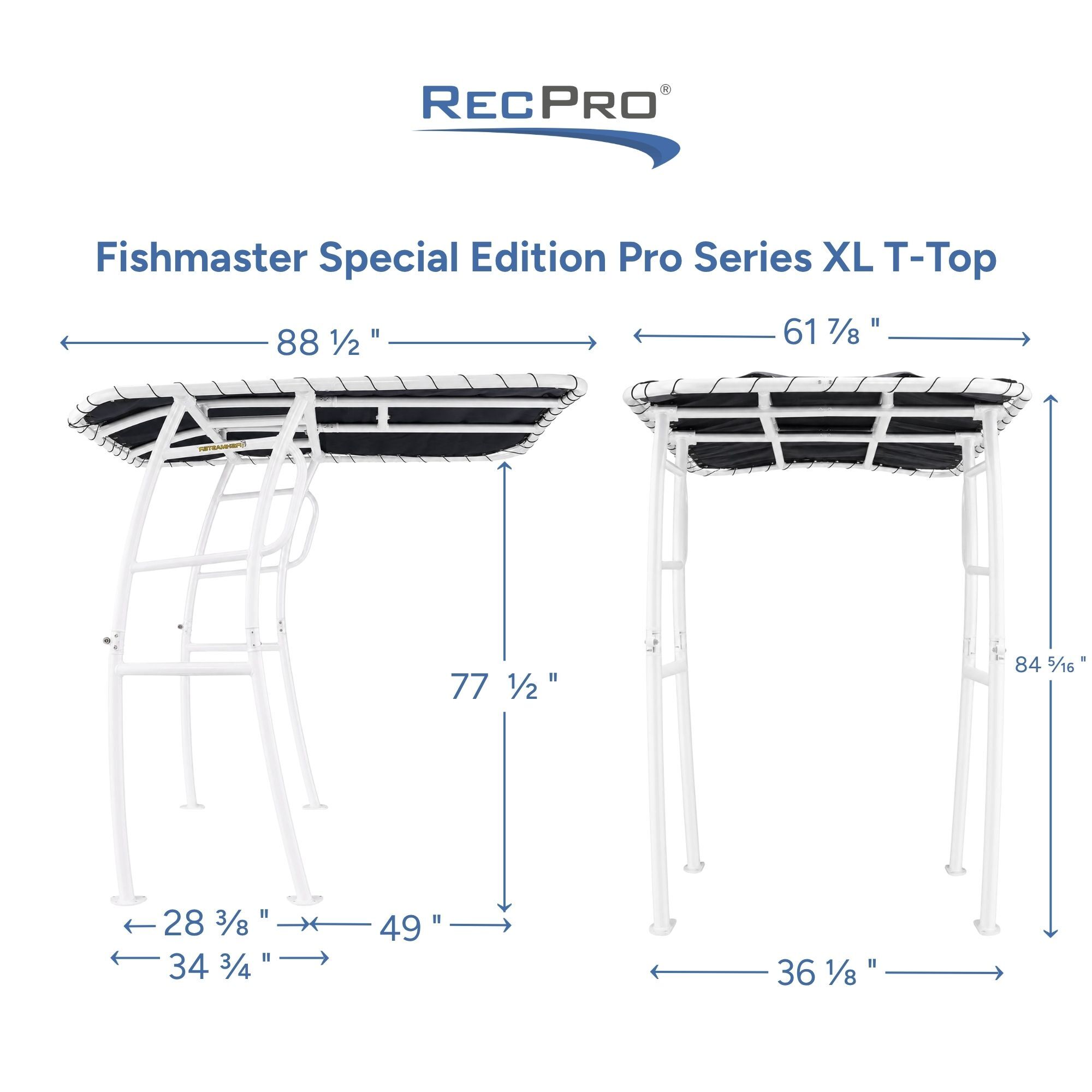 Fishmaster Special Edition Pro Series XL T-Top Measurements Fishmaster Special Edition Pro Series XL T-Top Measurements
